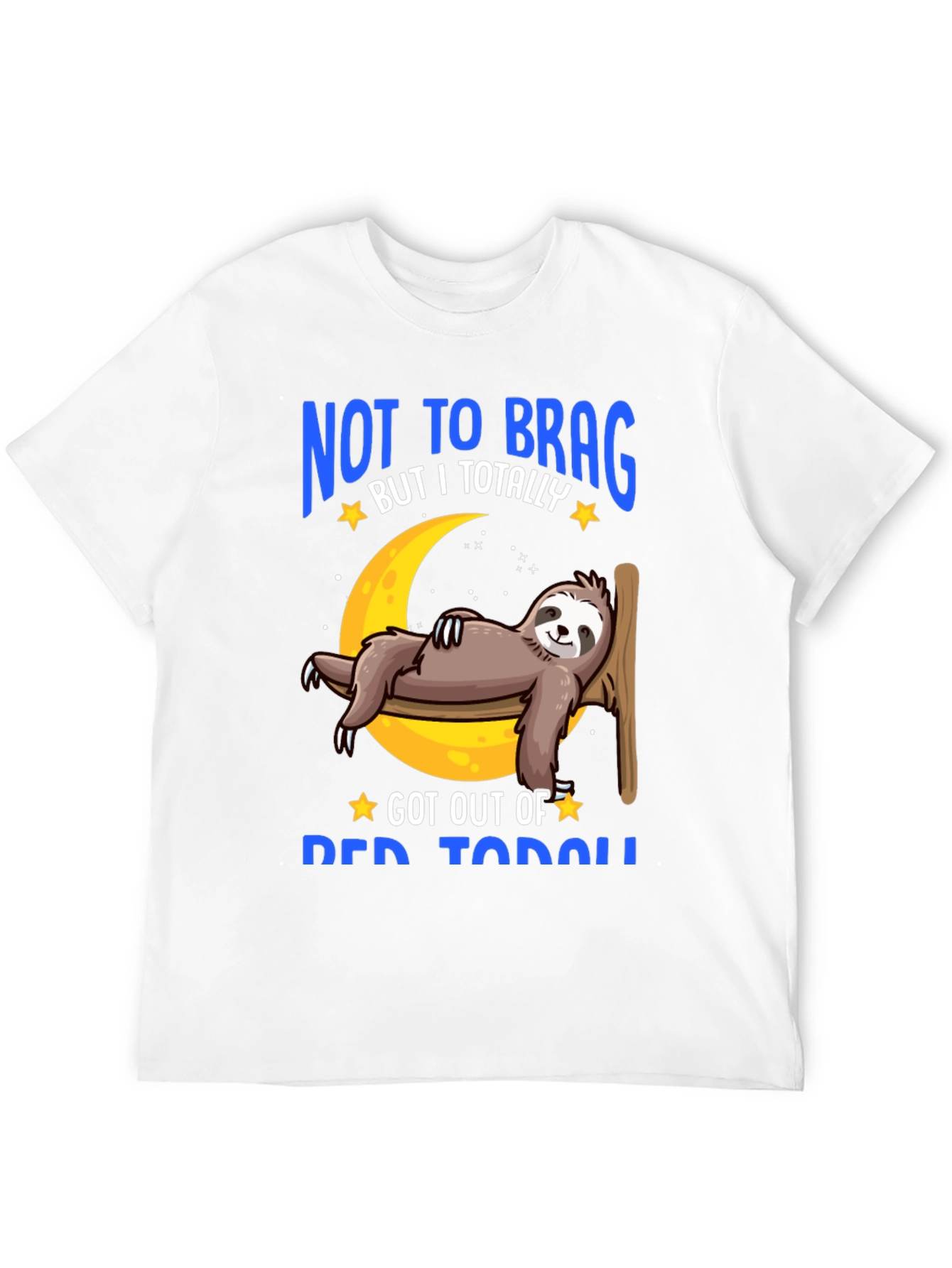 Black Sloth Moon Graphic T-Shirt - Not to Brag... view 12