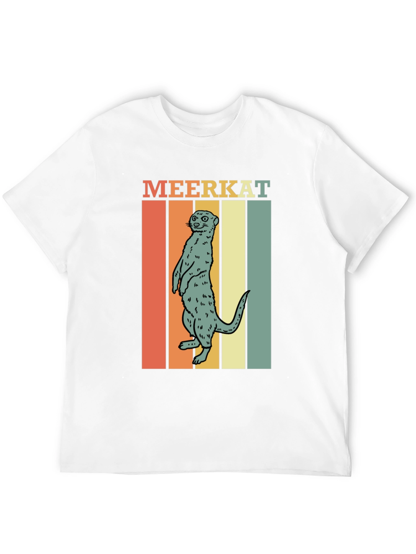 Black Retro Meerkat Graphic Tee - Unique Animal Lover Shirt view 12