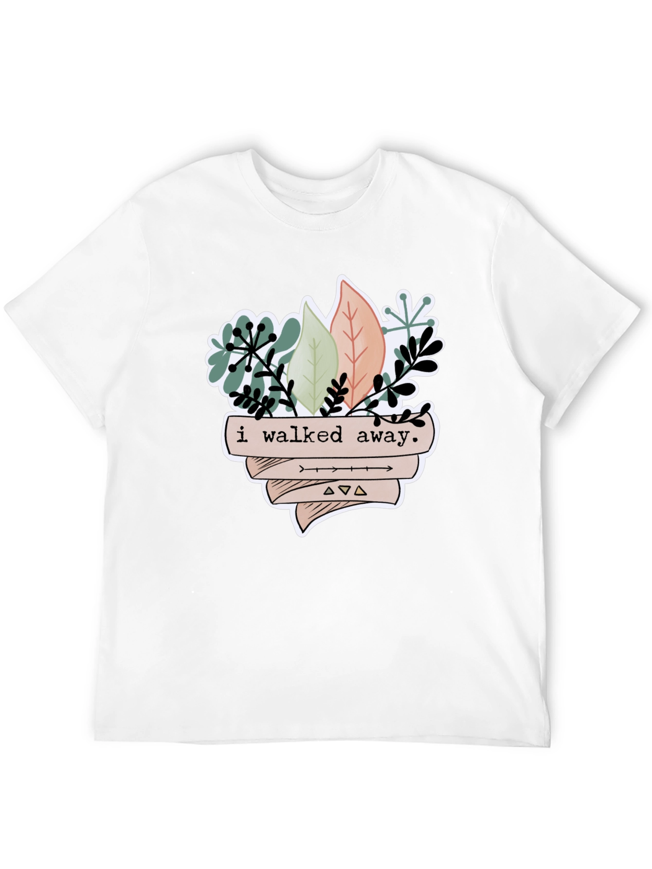 Black I Walked Away Plant Graphic Tee - Unisex view 12