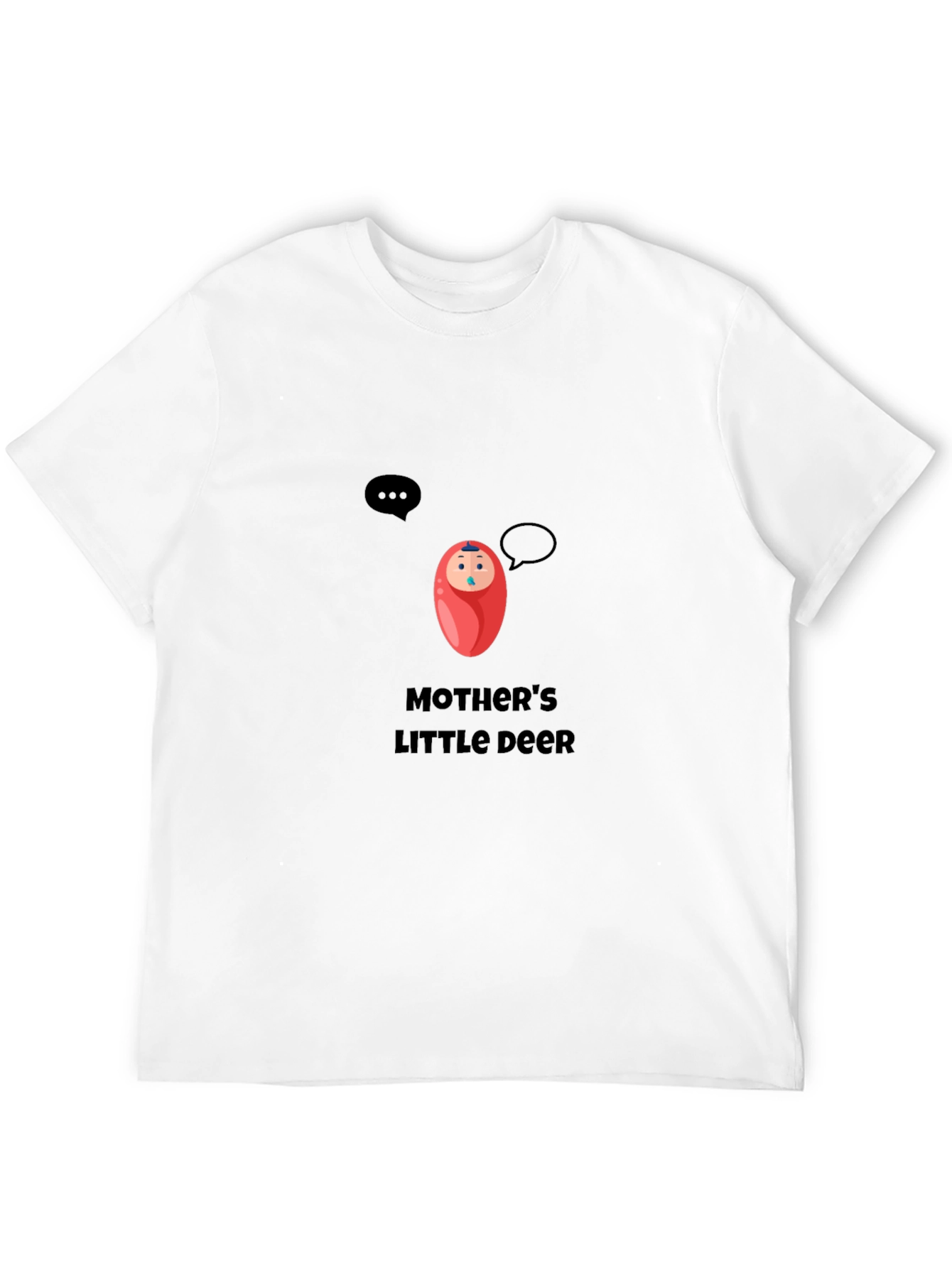 Black Mother's Little Deer T-Shirt - Cute Baby Design view 12