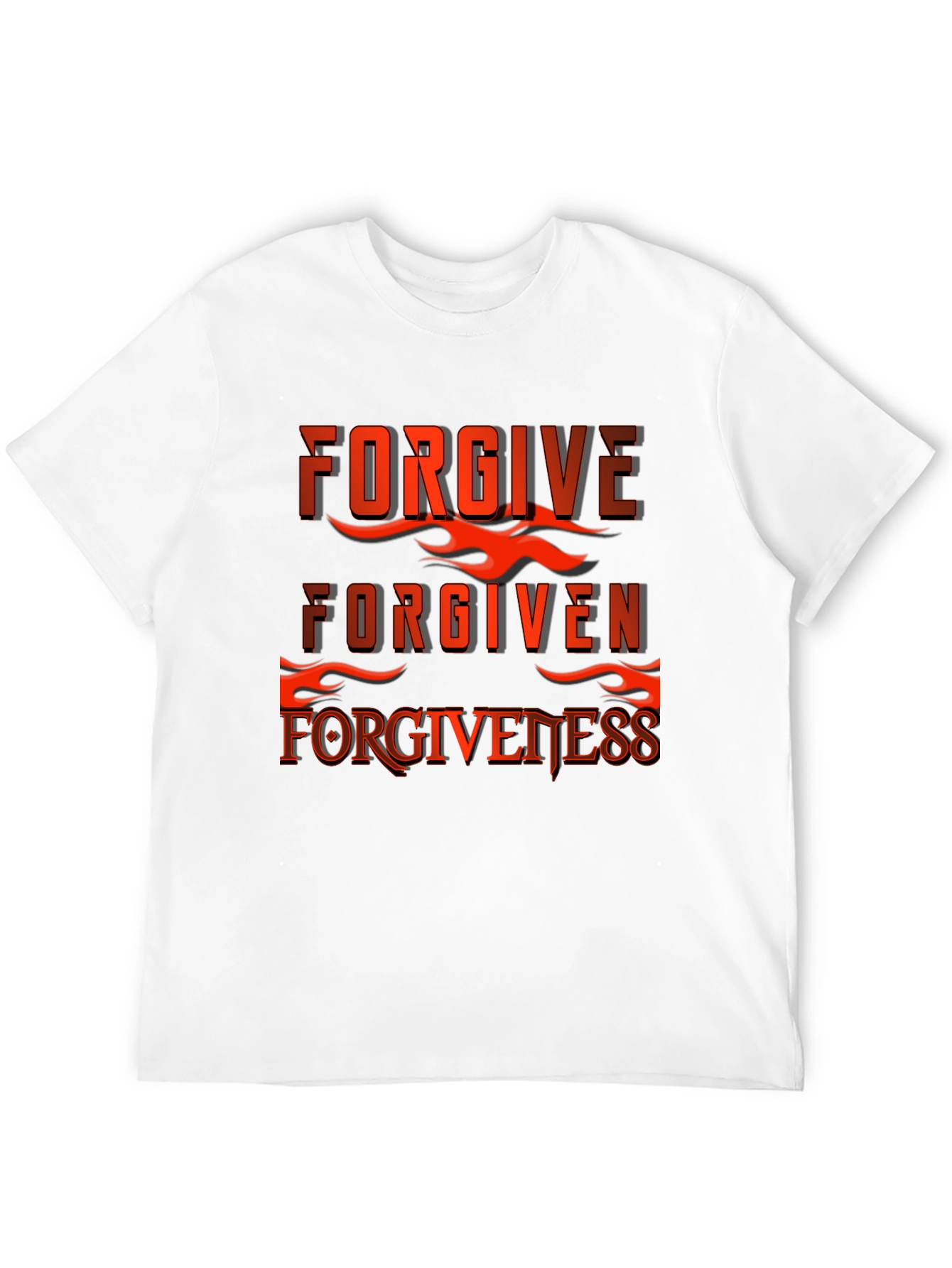 Black Forgive Forgiven Forgiveness Graphic T-Shirt view 12