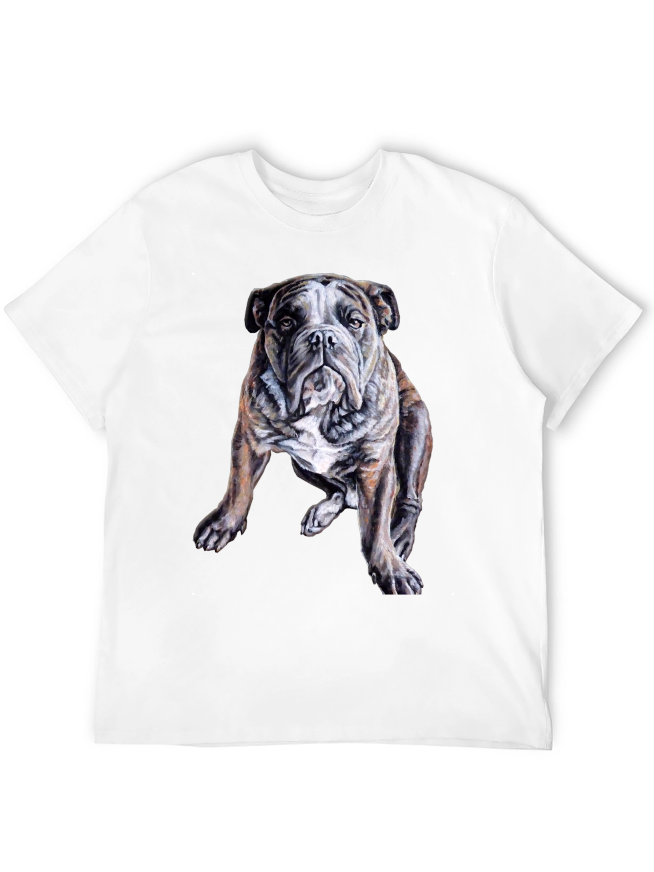 Black Bulldog Graphic Print Men's Black T-Shirt view 12
