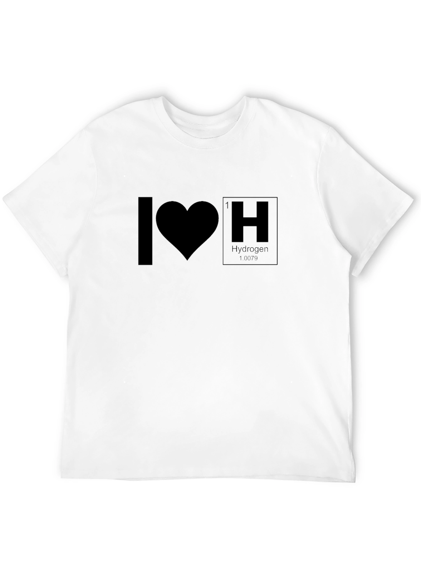 Black I Heart Hydrogen Black T-Shirt view 12
