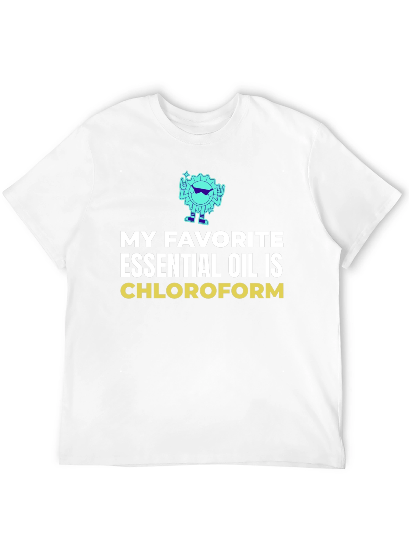Black Chloroform Essential Oil Graphic T-Shirt view 12