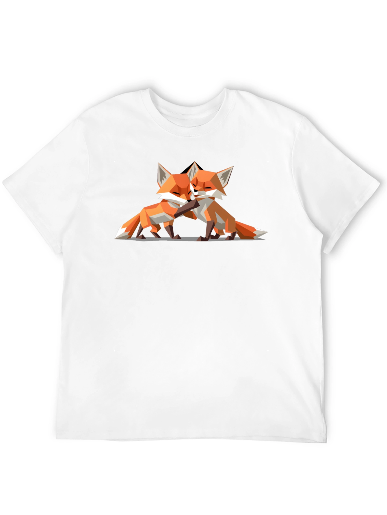 Black Geometric Fox T-Shirt - Modern Animal Lover Tee view 12