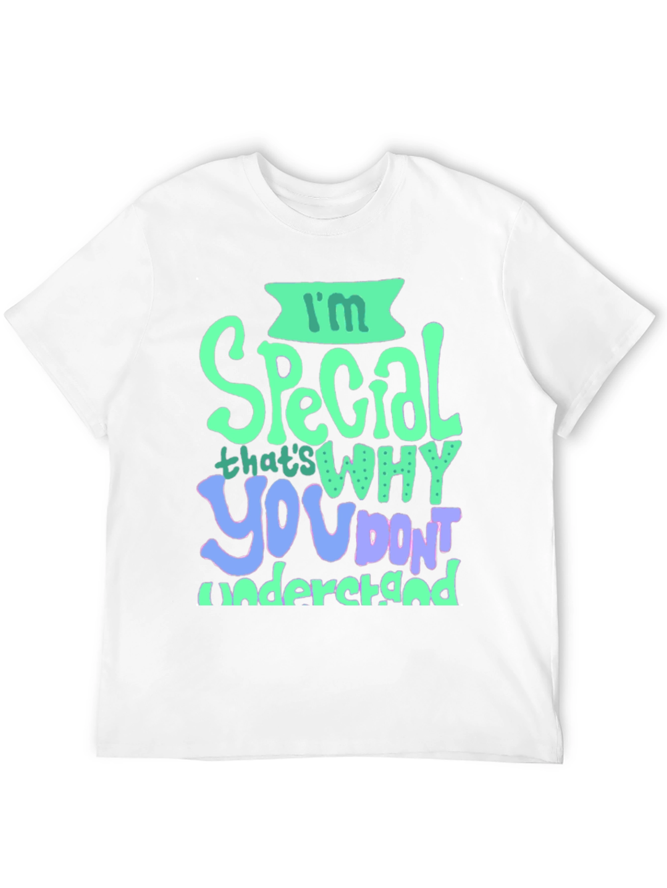 Black I'm Special Graphic Tee - Novelty T-Shirt view 12