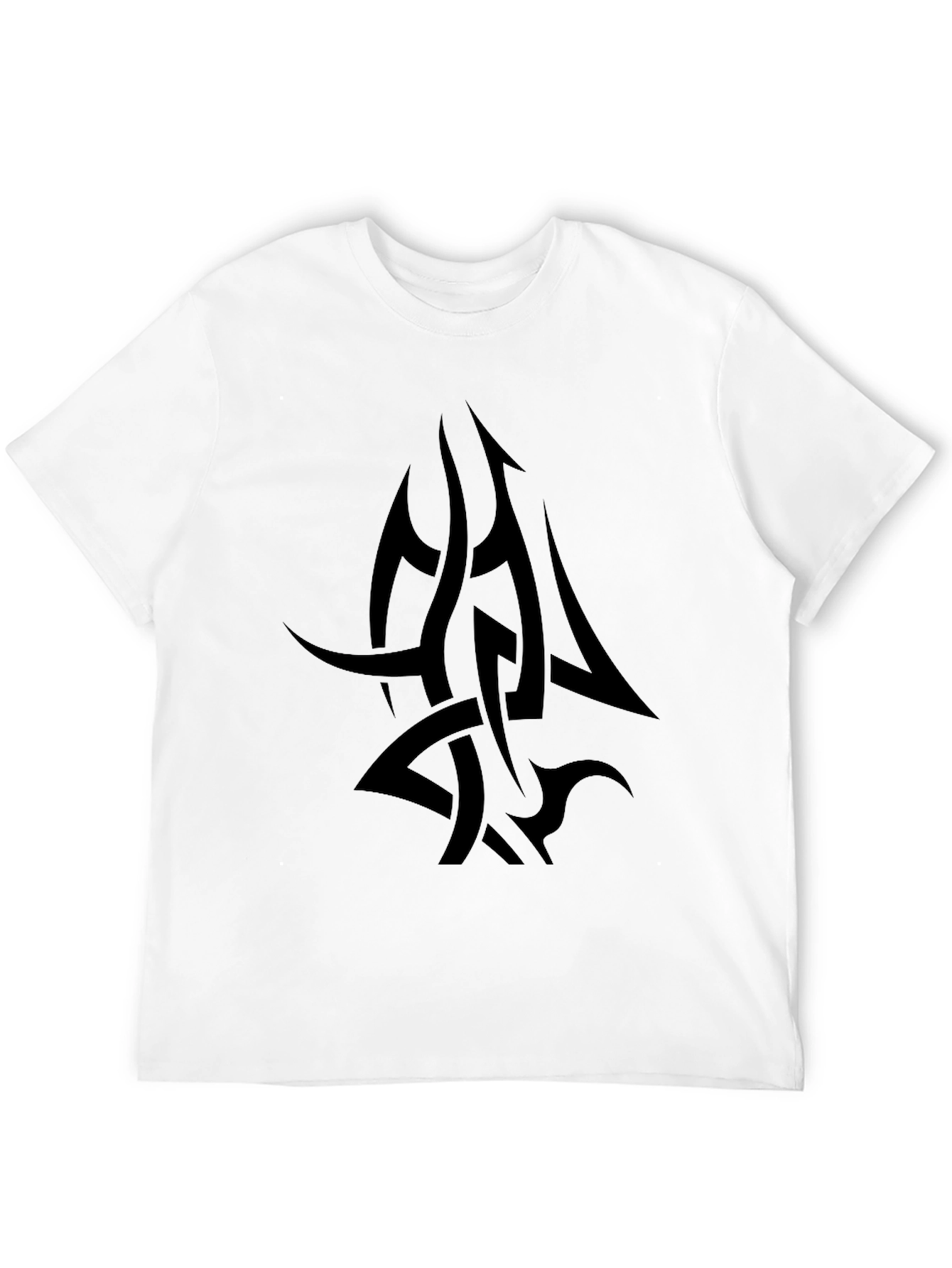 Black Men's Black Graphic Tee - Abstract Design view 12