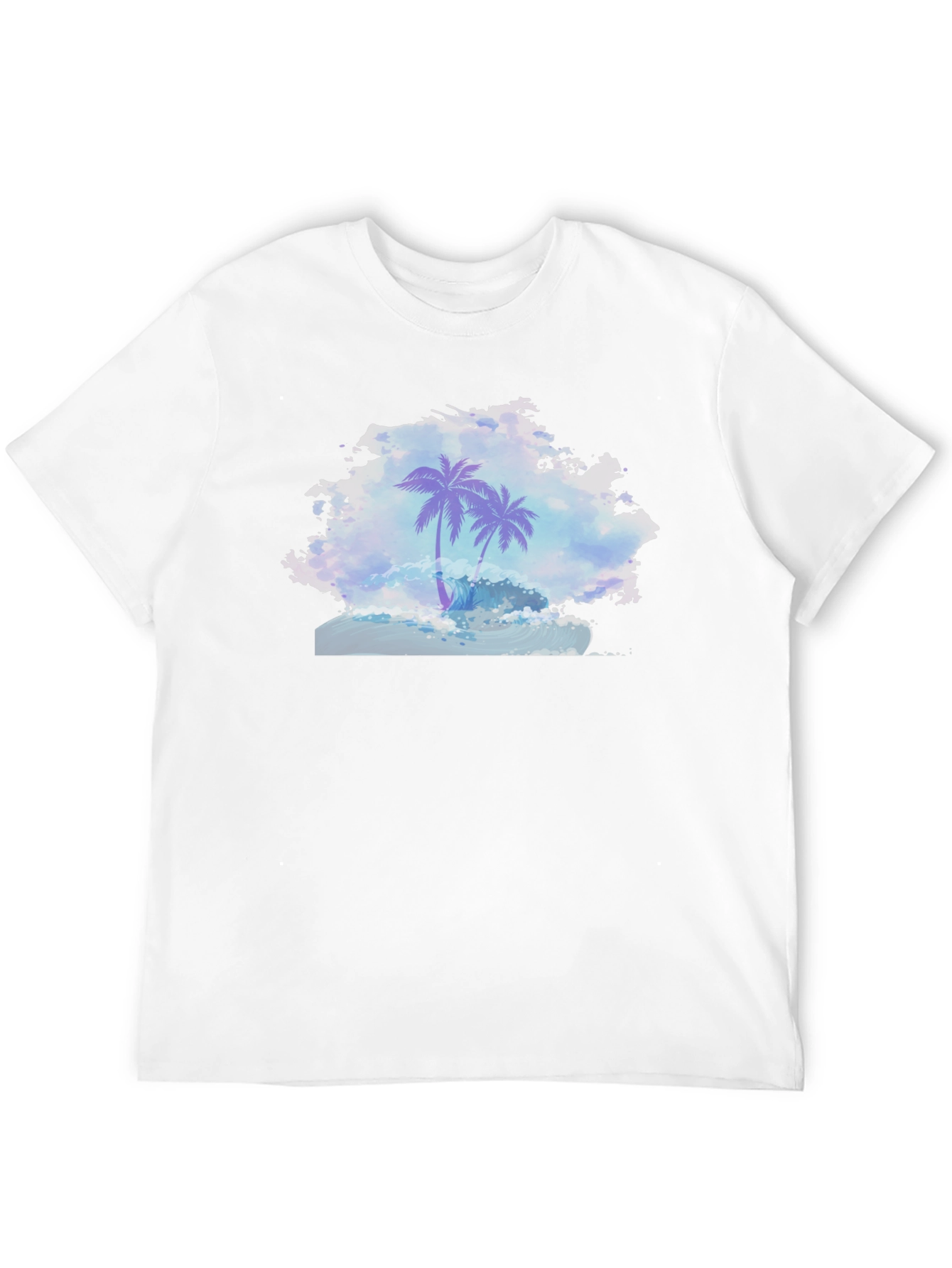 Black Palm Wave Graphic Tee - Black Cotton Comfort view 12