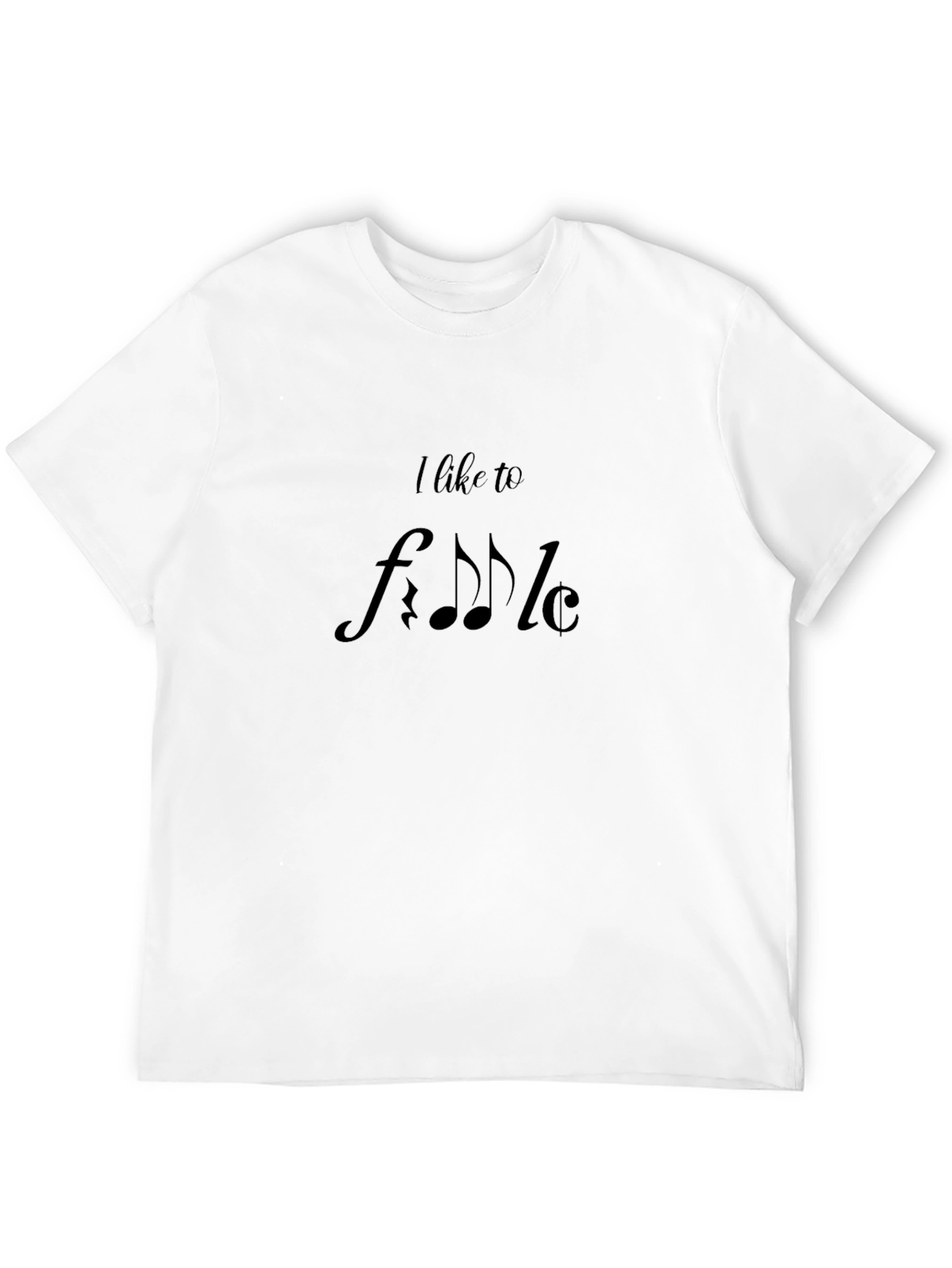 Black Musical Fiddle T-Shirt - 'I Like To Fiddle' view 12