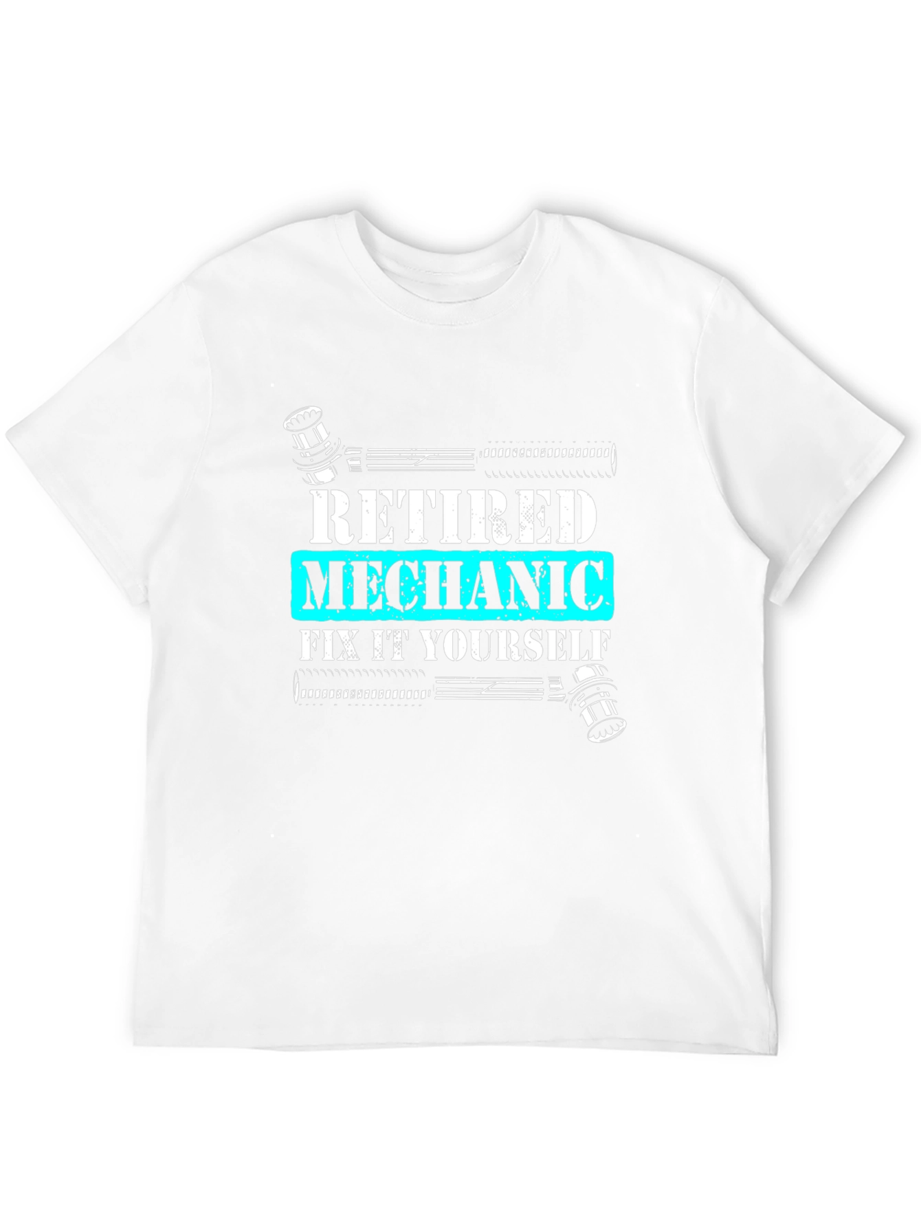 Black Retired Mechanic T-Shirt - Fix It Yourself view 12