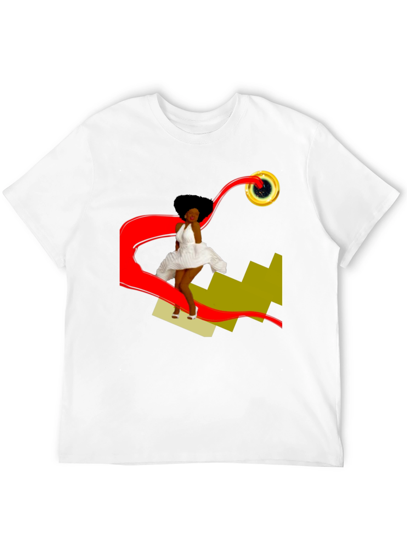 Black Stylish Graphic T-Shirt: Retro-Pop Art Design view 12