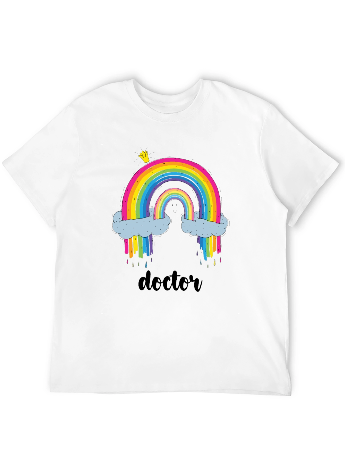 Black Doctor Rainbow Graphic Tee - Quirky & Fun! view 12