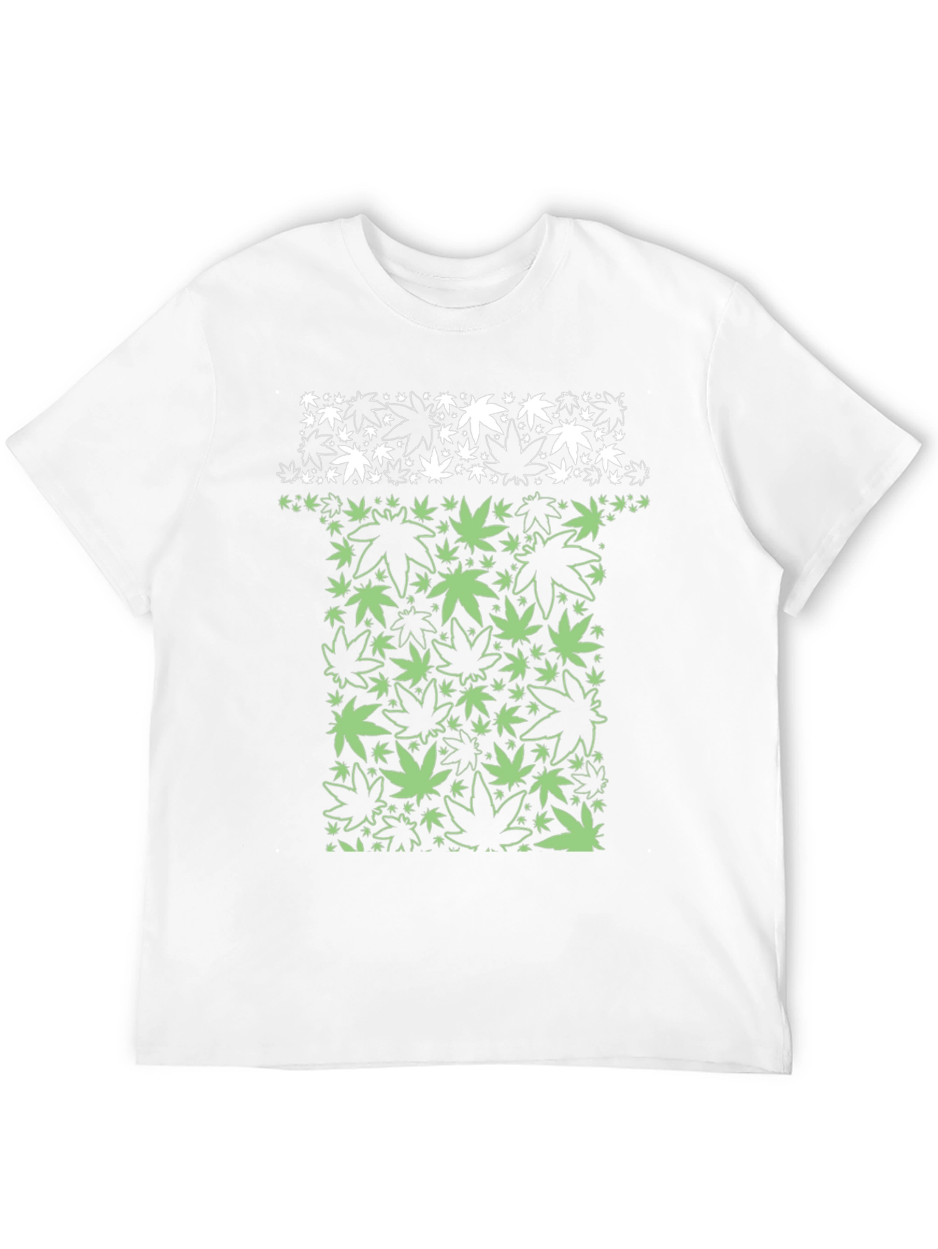 Black Marijuana Leaf Graphic T-Shirt - Black view 12