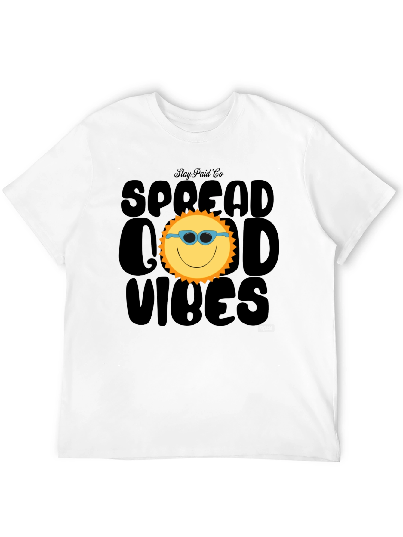 Black Spread Good Vibes Black Graphic Tee view 12