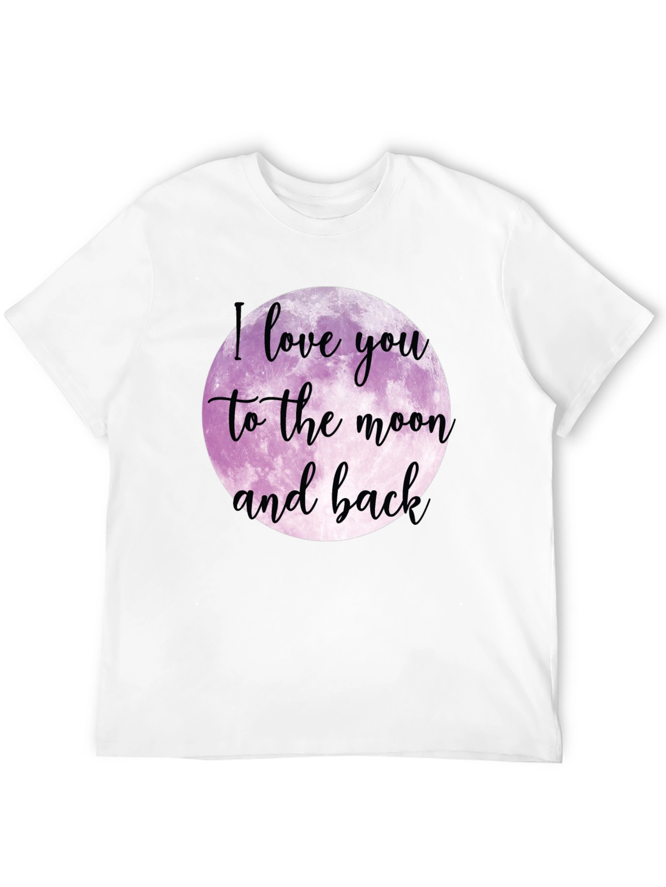 Black I Love You to the Moon and Back Black T-Shirt view 12