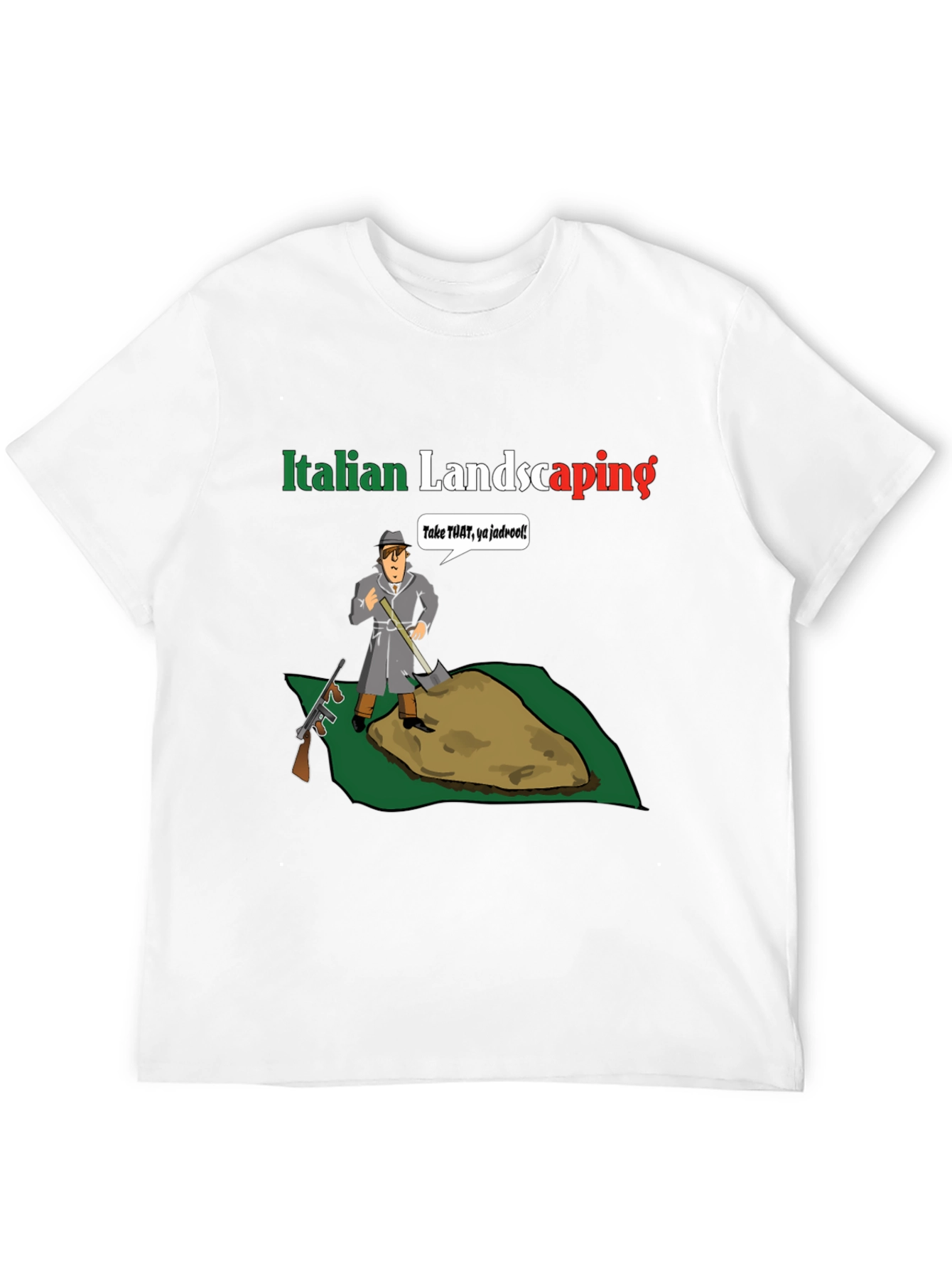 Black Italian Landscaping T-Shirt view 12