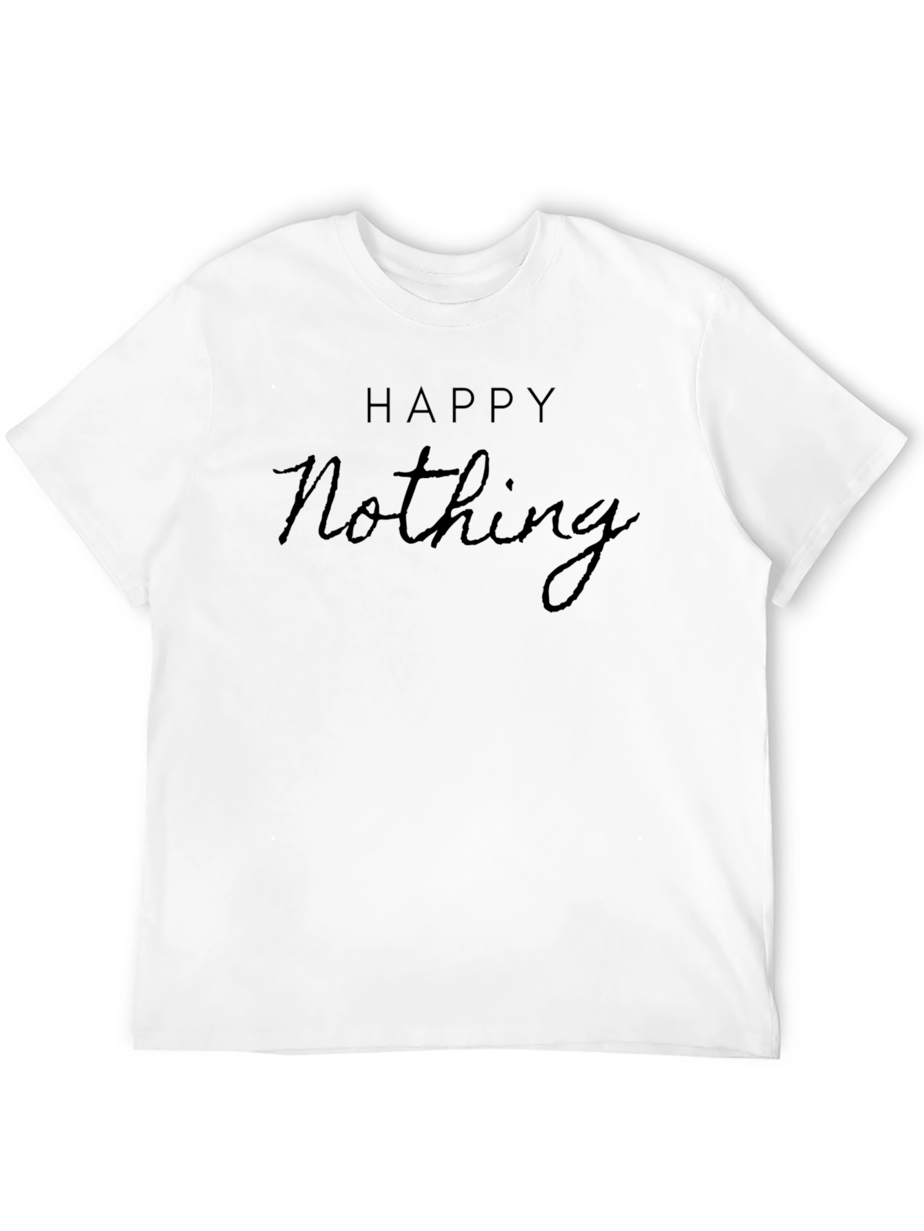 Black Happy Nothing Black T-Shirt - Comfortable Casual Wear view 12