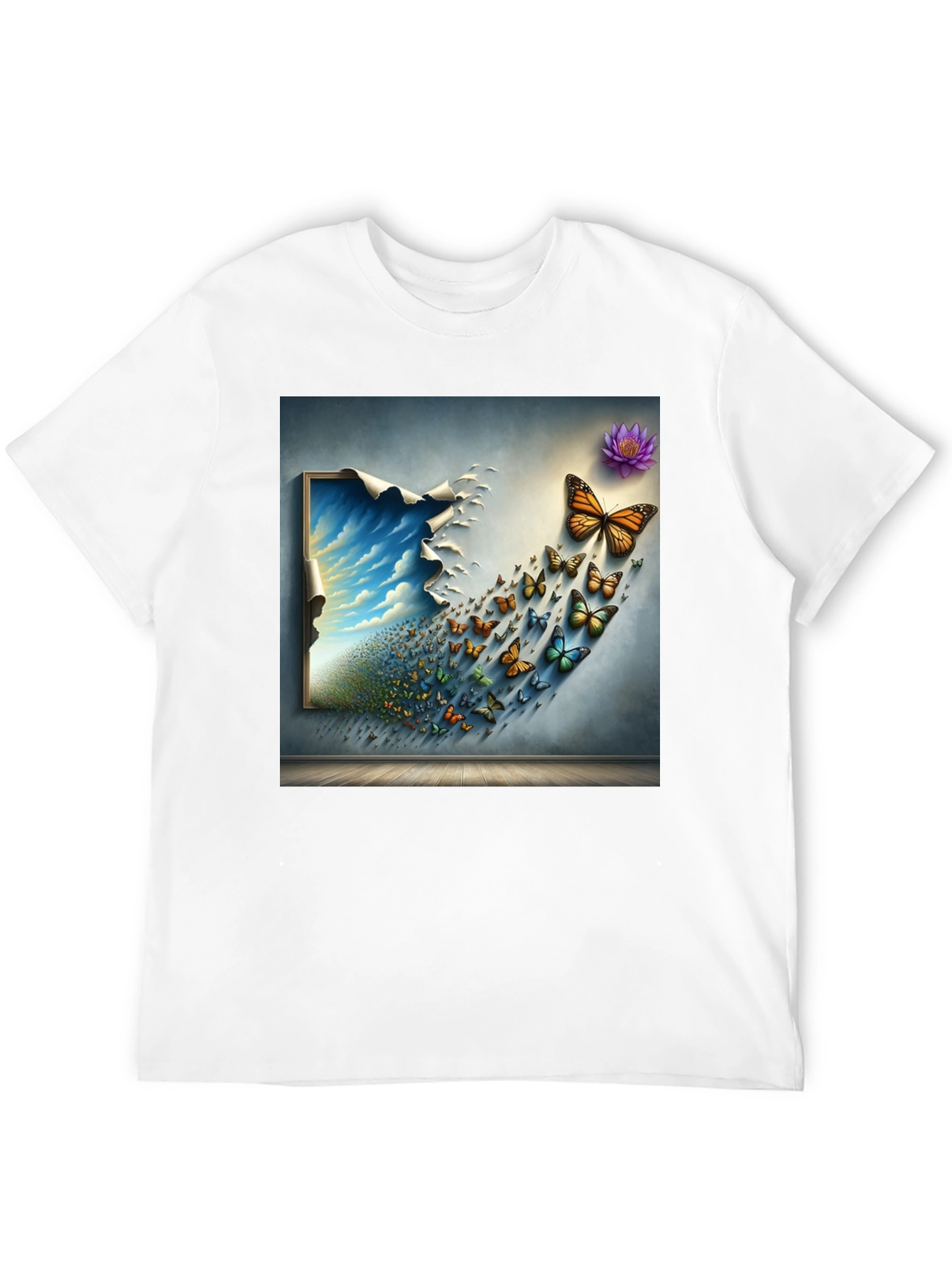 Black Butterfly Dreamscape Graphic Tee view 12