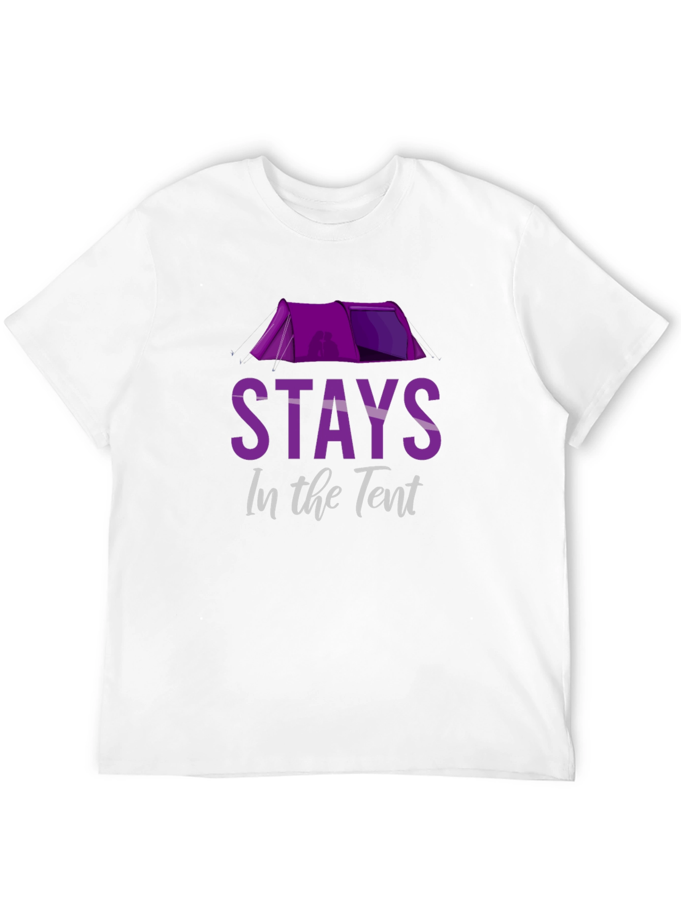Black Stays in the Tent Novelty Camping T-Shirt view 12