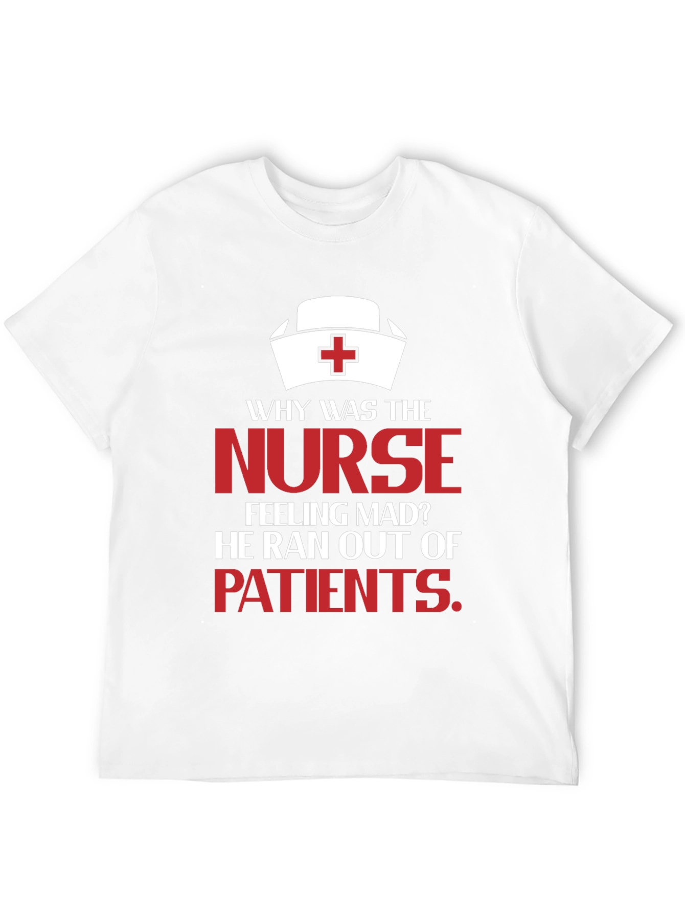 Black Funny Nurse T-Shirt: Ran Out Of Patients! view 12