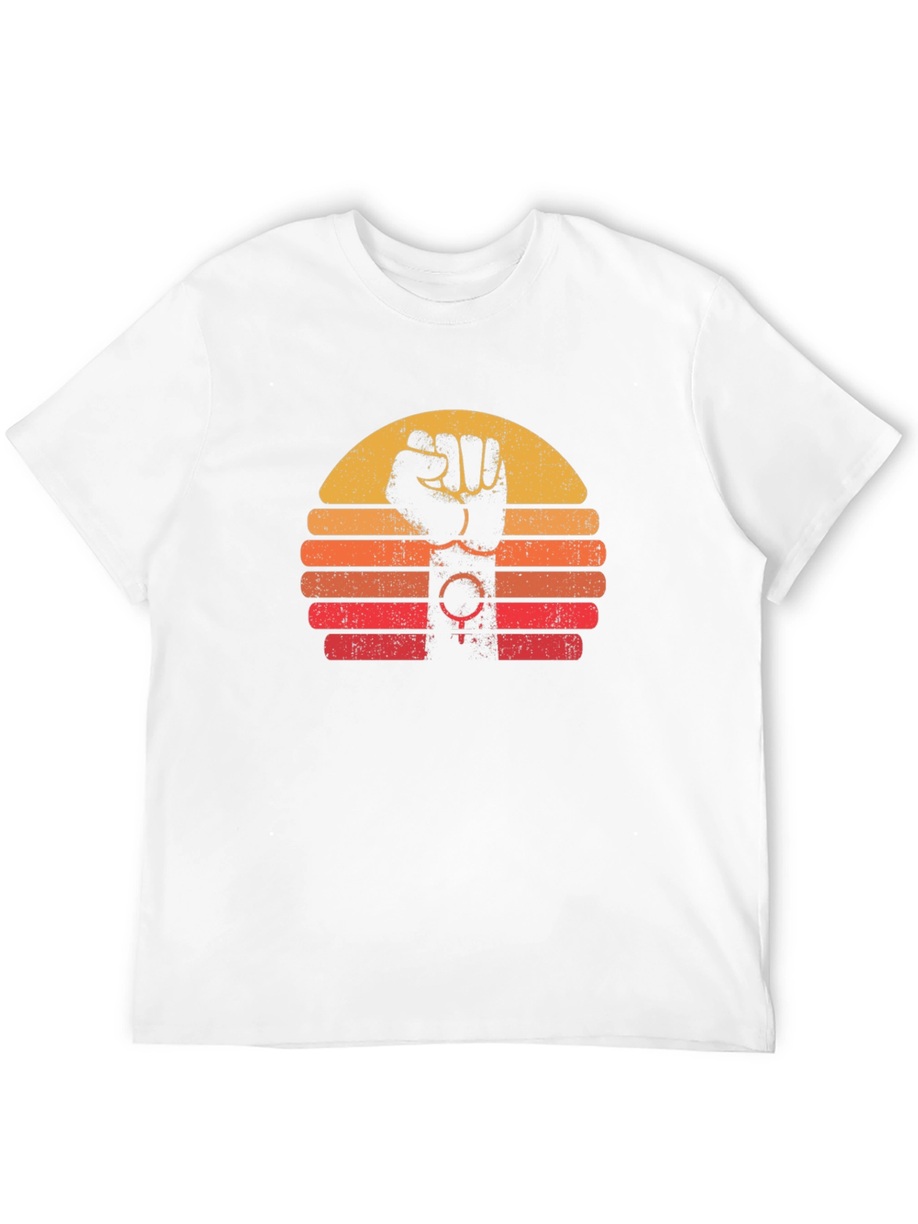 Black Retro Feminist Fist T-Shirt - Black view 12