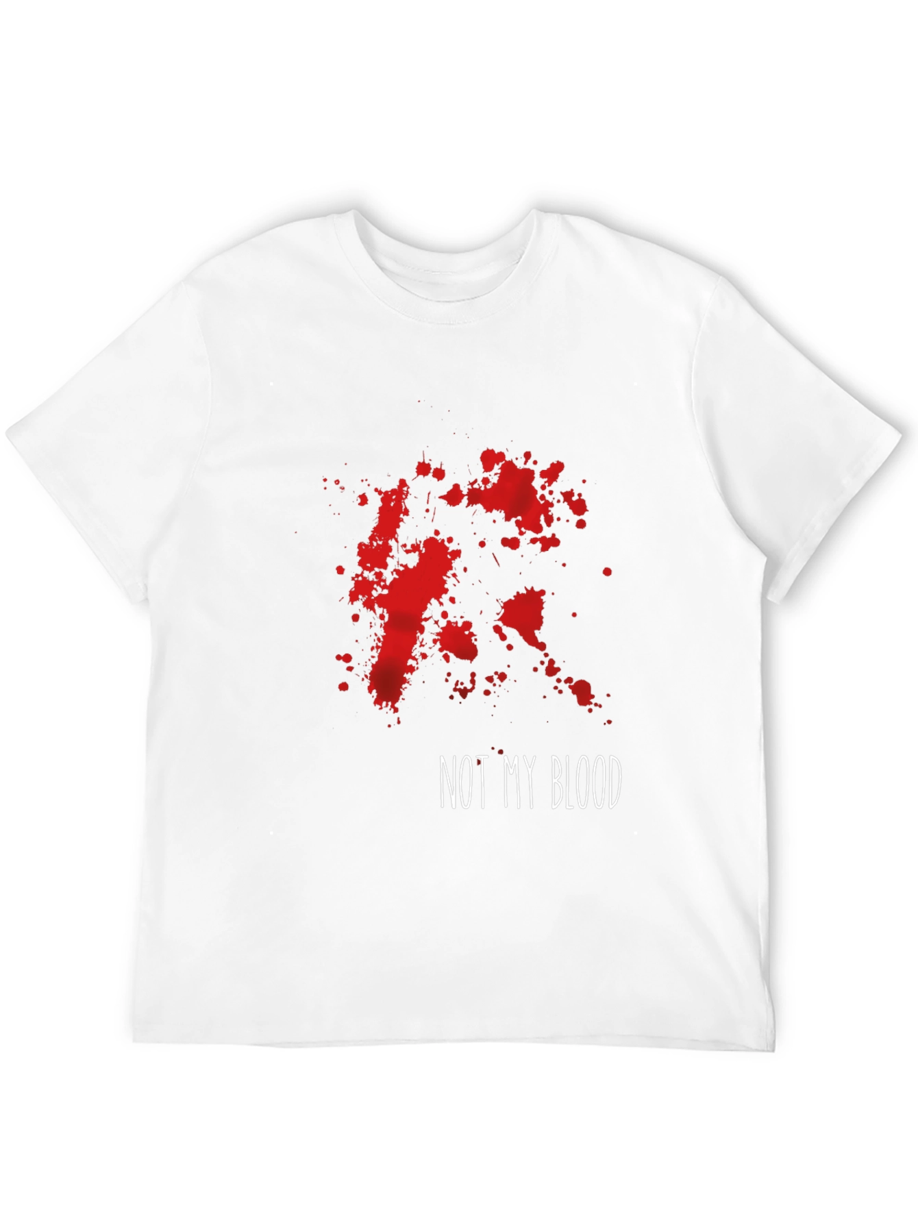 Black Not My Blood T-Shirt - Spatter Graphic Tee view 12