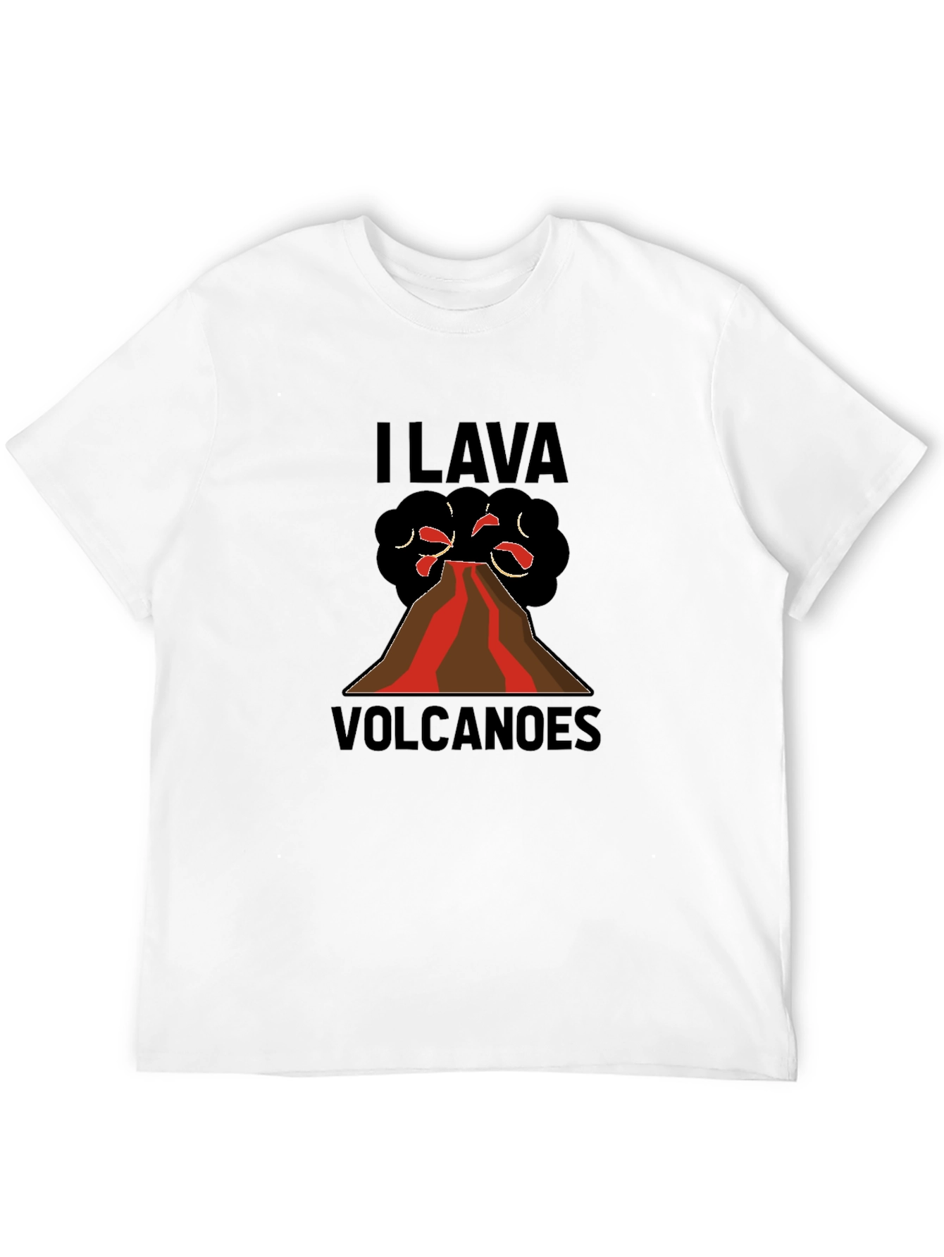 Black I Lava Volcanoes Graphic T-Shirt view 12