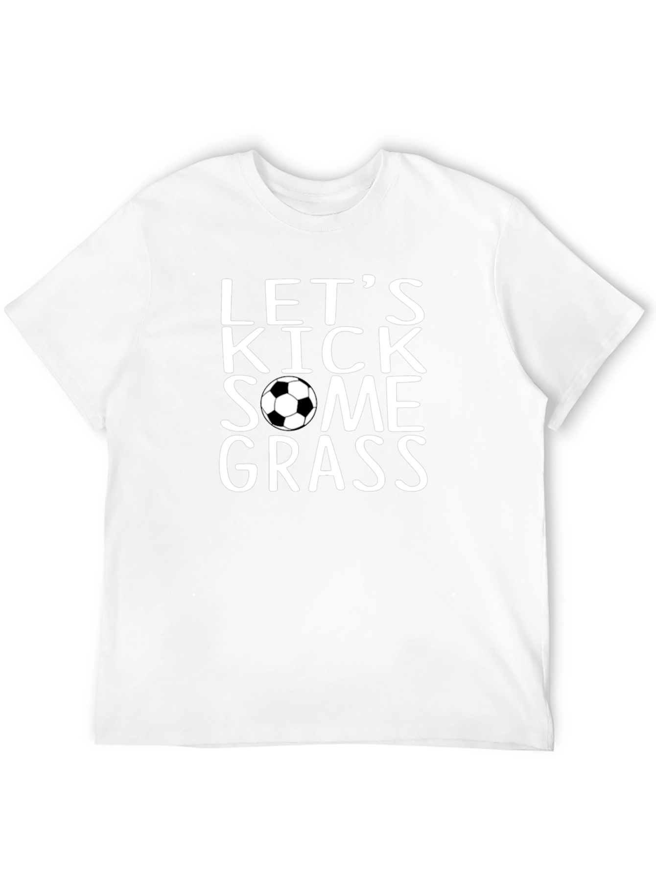 Black Let's Kick Some Grass Soccer T-Shirt view 12