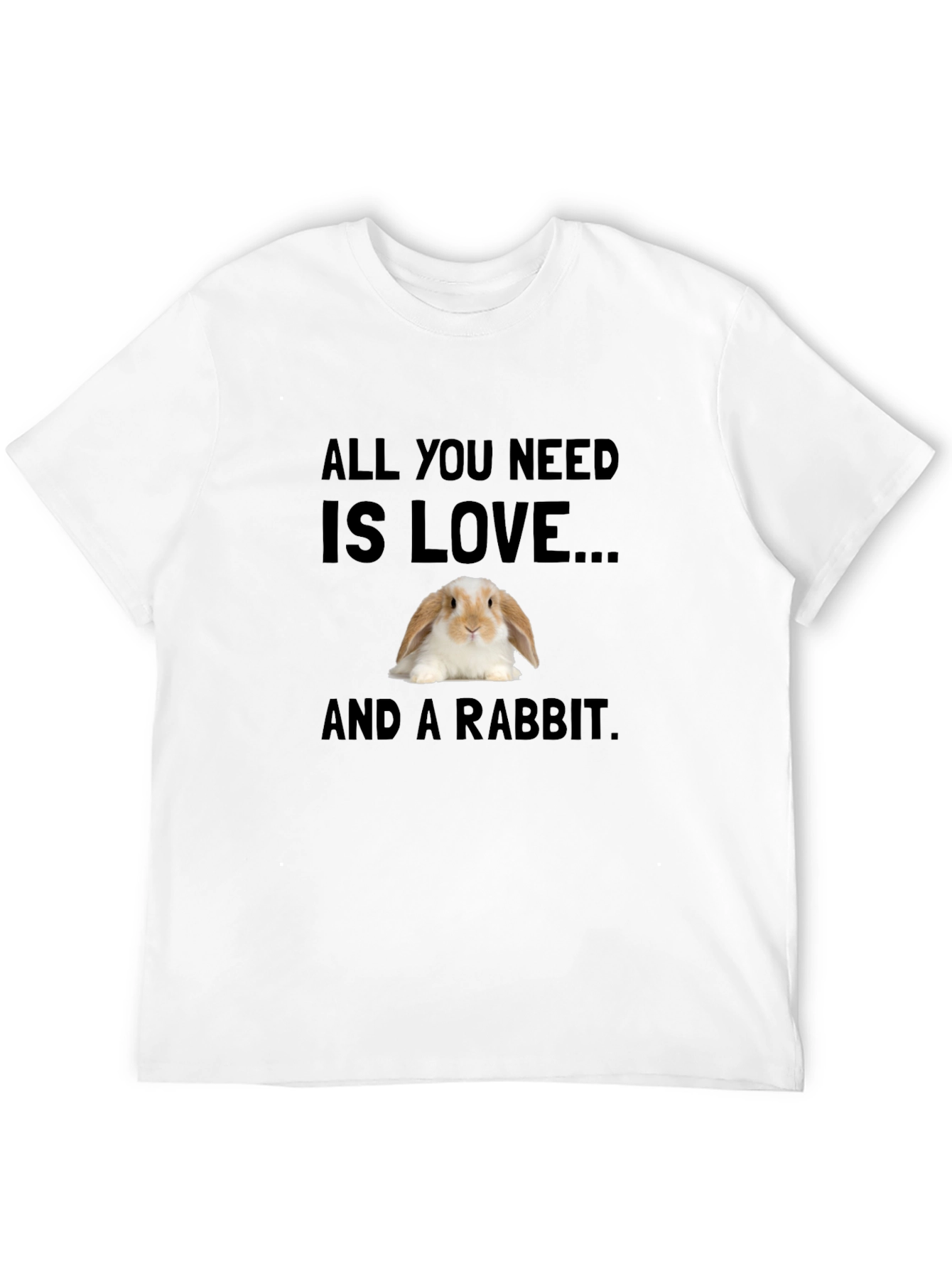 Black Love and a Rabbit T-Shirt - Cute Bunny Tee view 12