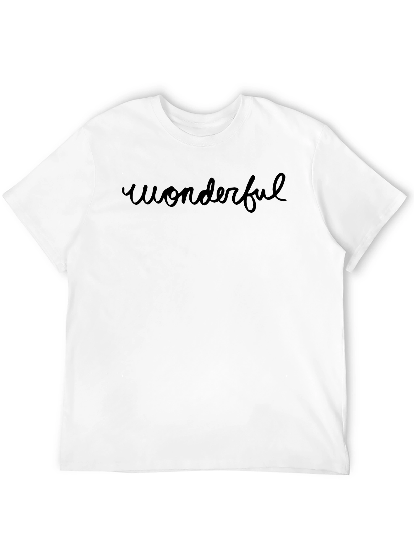 Black Wonderful Script Black T-Shirt view 12