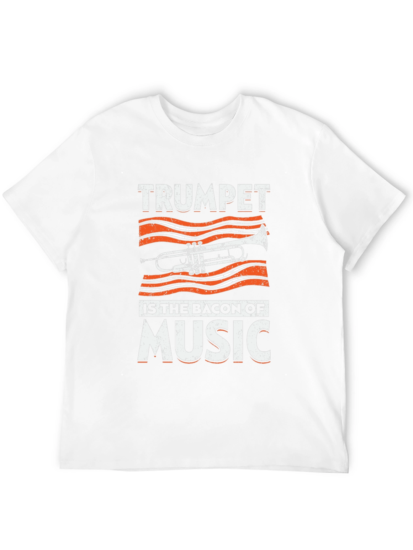 Black Trumpet Bacon Music T-Shirt view 12