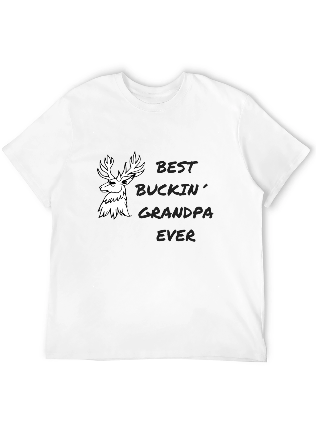 Black Best Buckin' Grandpa Ever Graphic Tee view 12