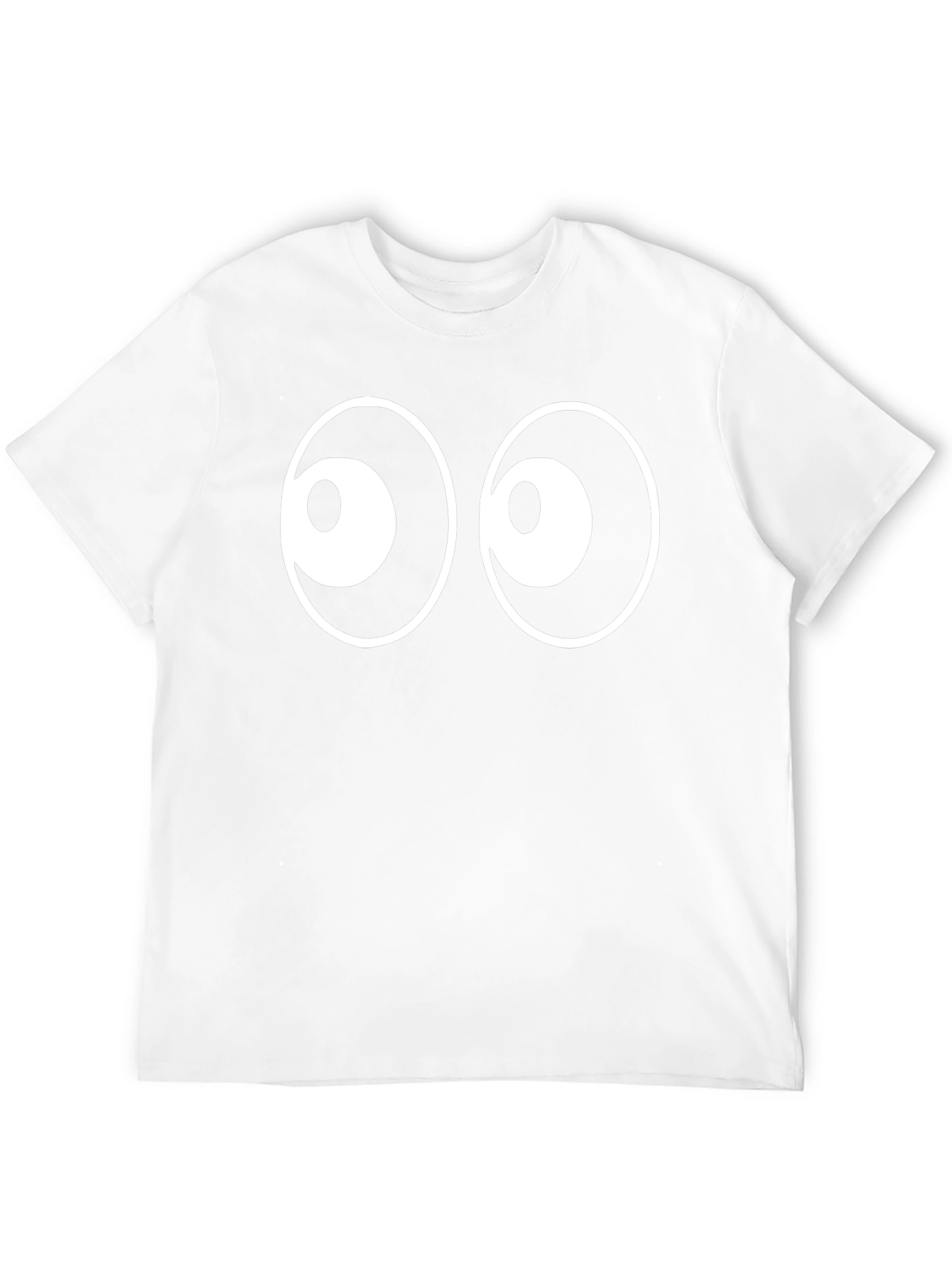 Black Funny Eyes T-Shirt - Black Cotton Tee view 12