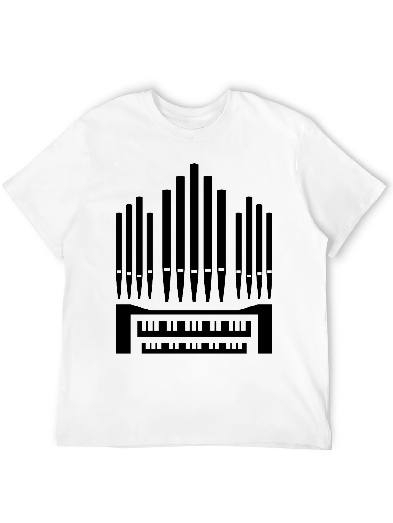 Black Organ T-Shirt - Black Musical Instrument Tee view 12