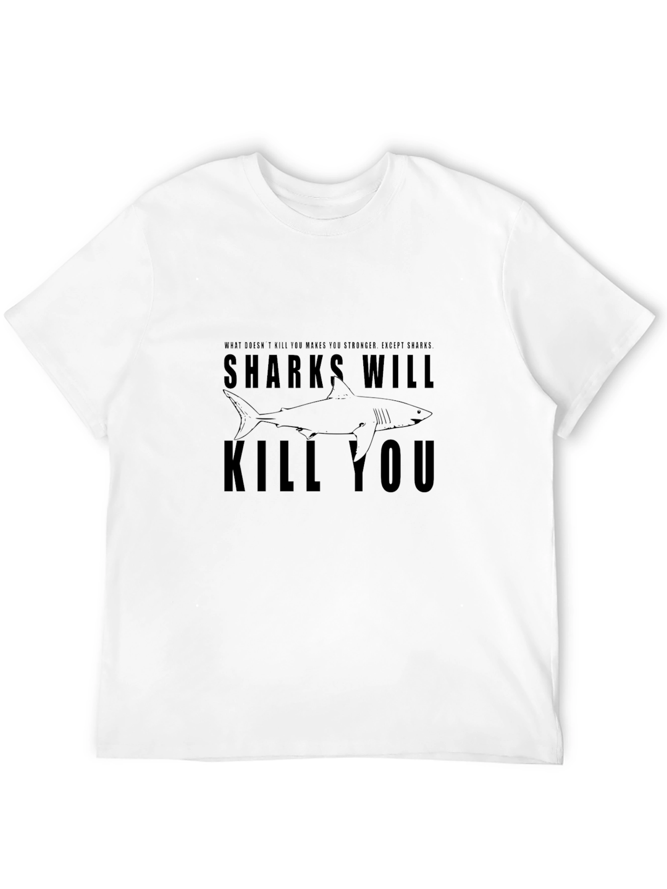 Black Sharks Will Kill You Graphic Tee - Black view 12