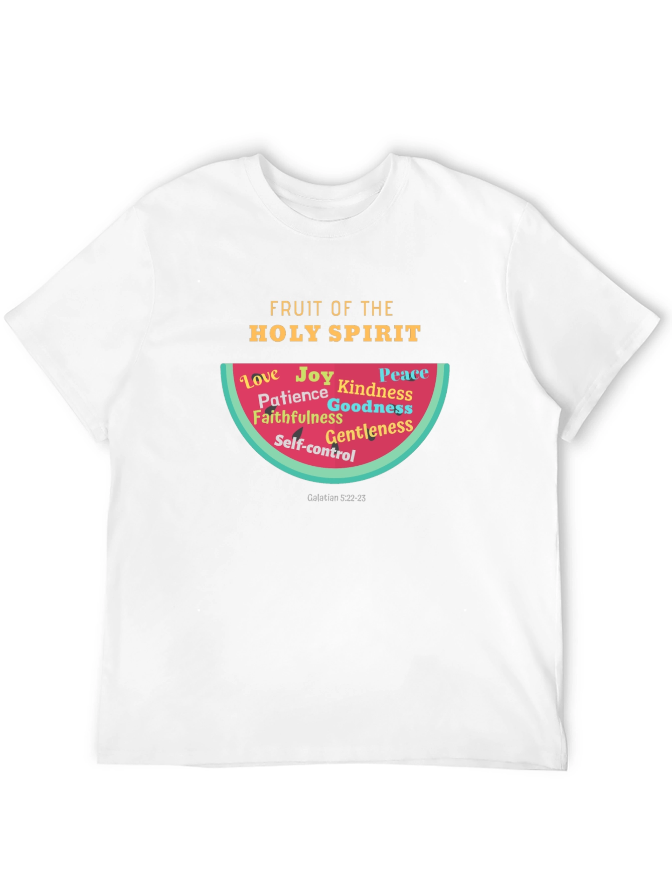 Black Fruit of the Holy Spirit Christian T-Shirt view 12