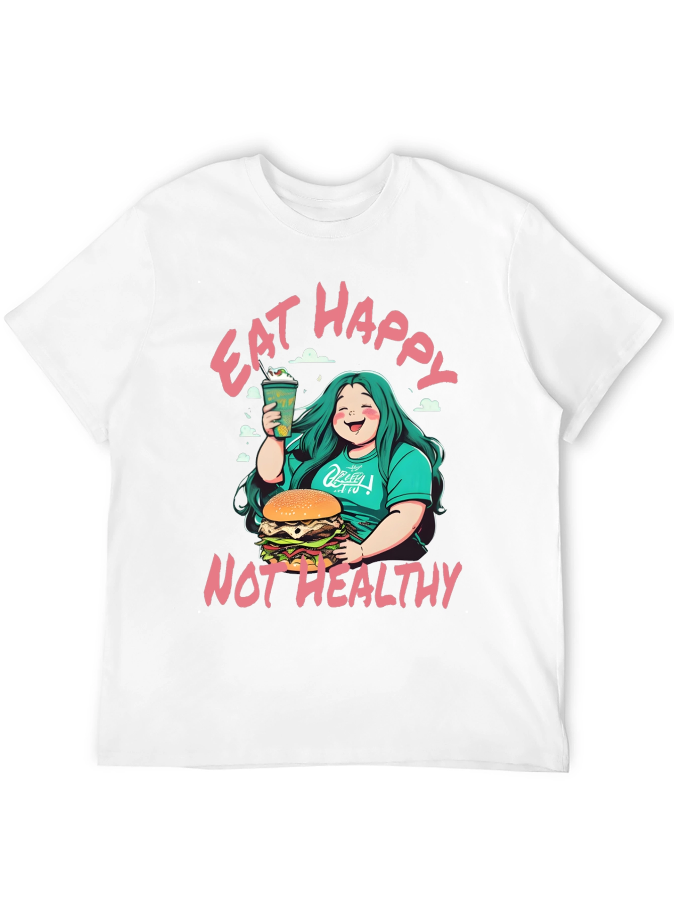 Eat Happy Not Healthy T-Shirt - Bold Graphic Tee - 12