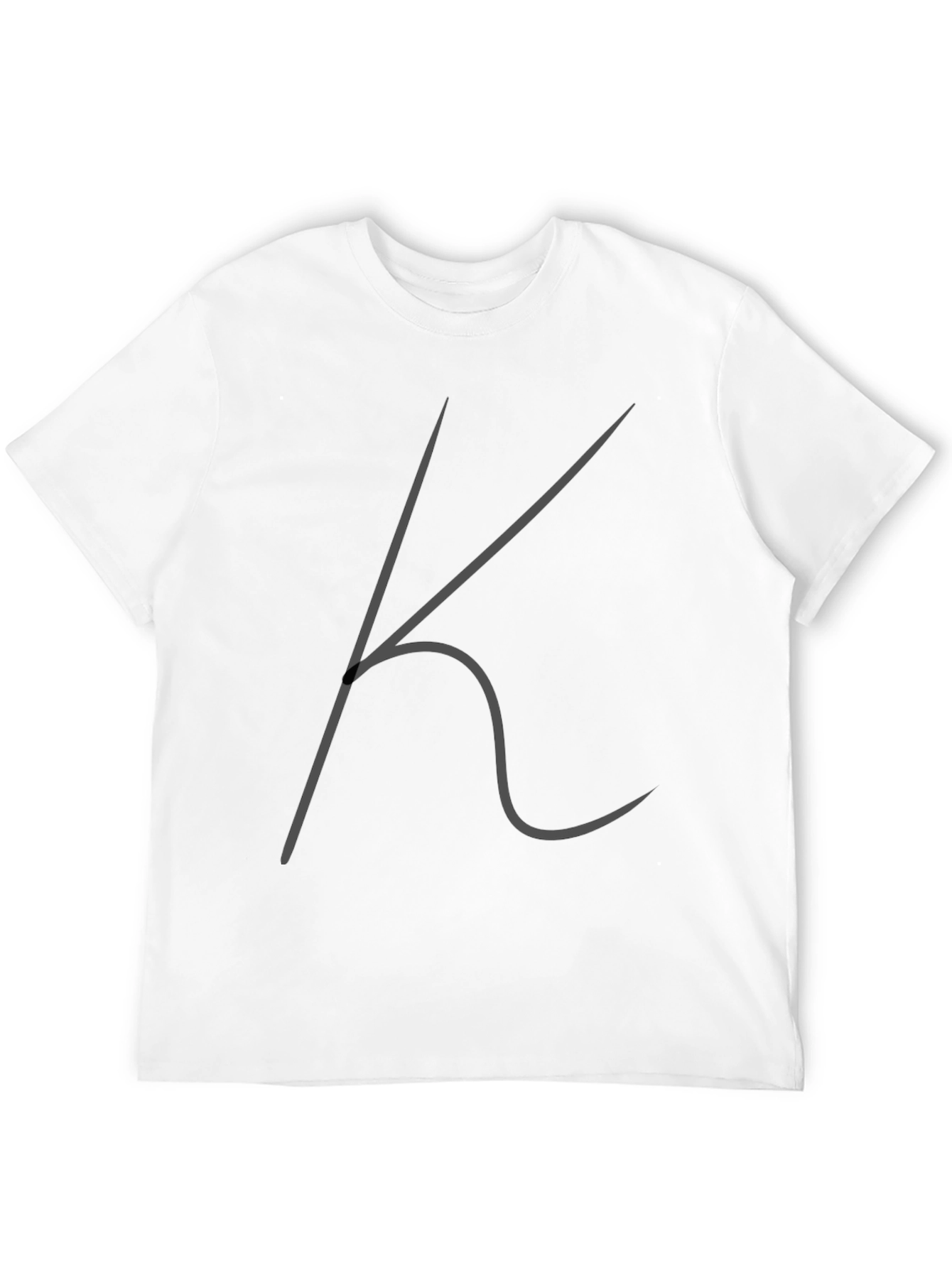 Black Minimalist K Graphic Black Tee view 12