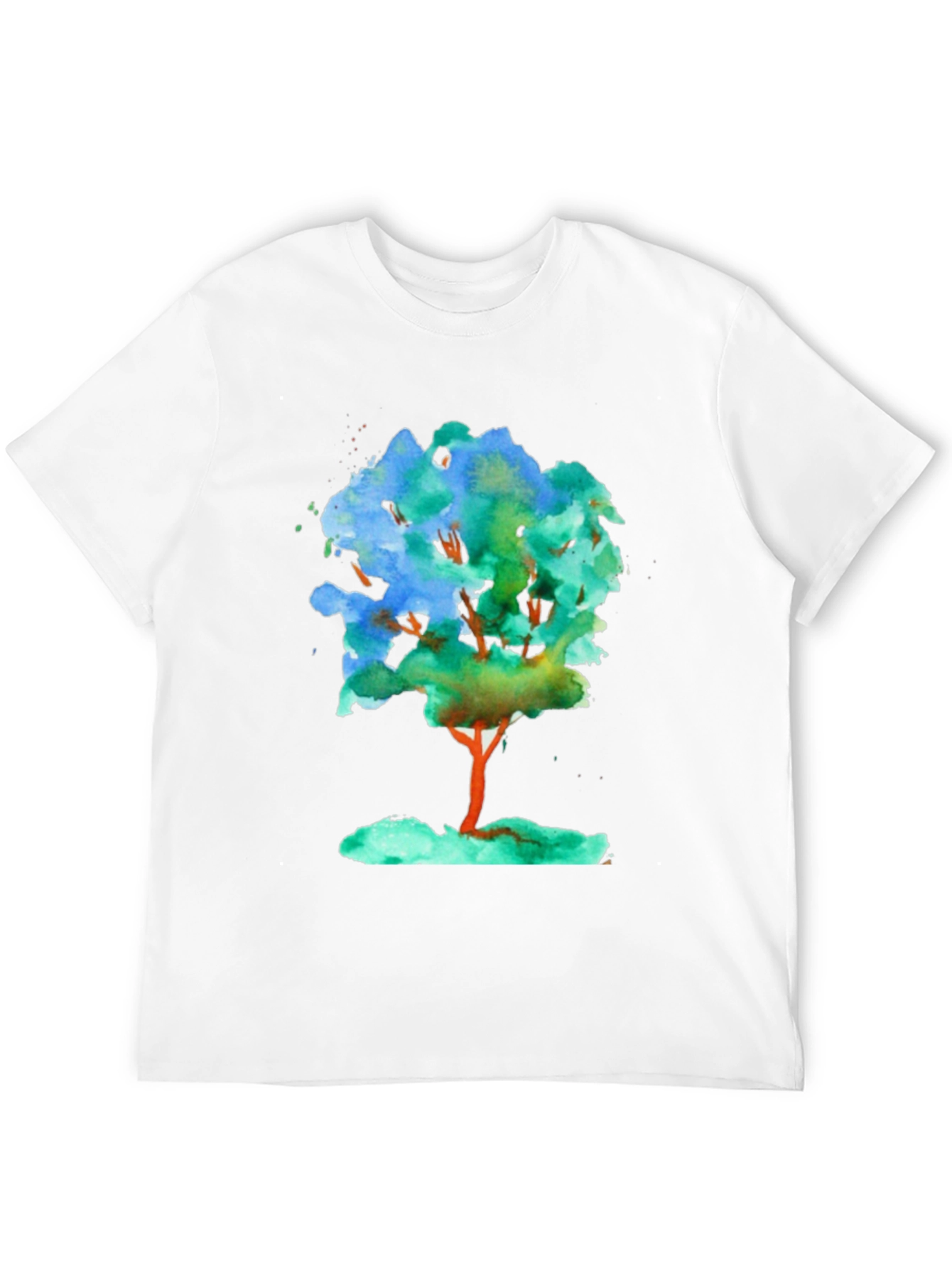 Black Watercolor Tree Graphic T-Shirt view 12