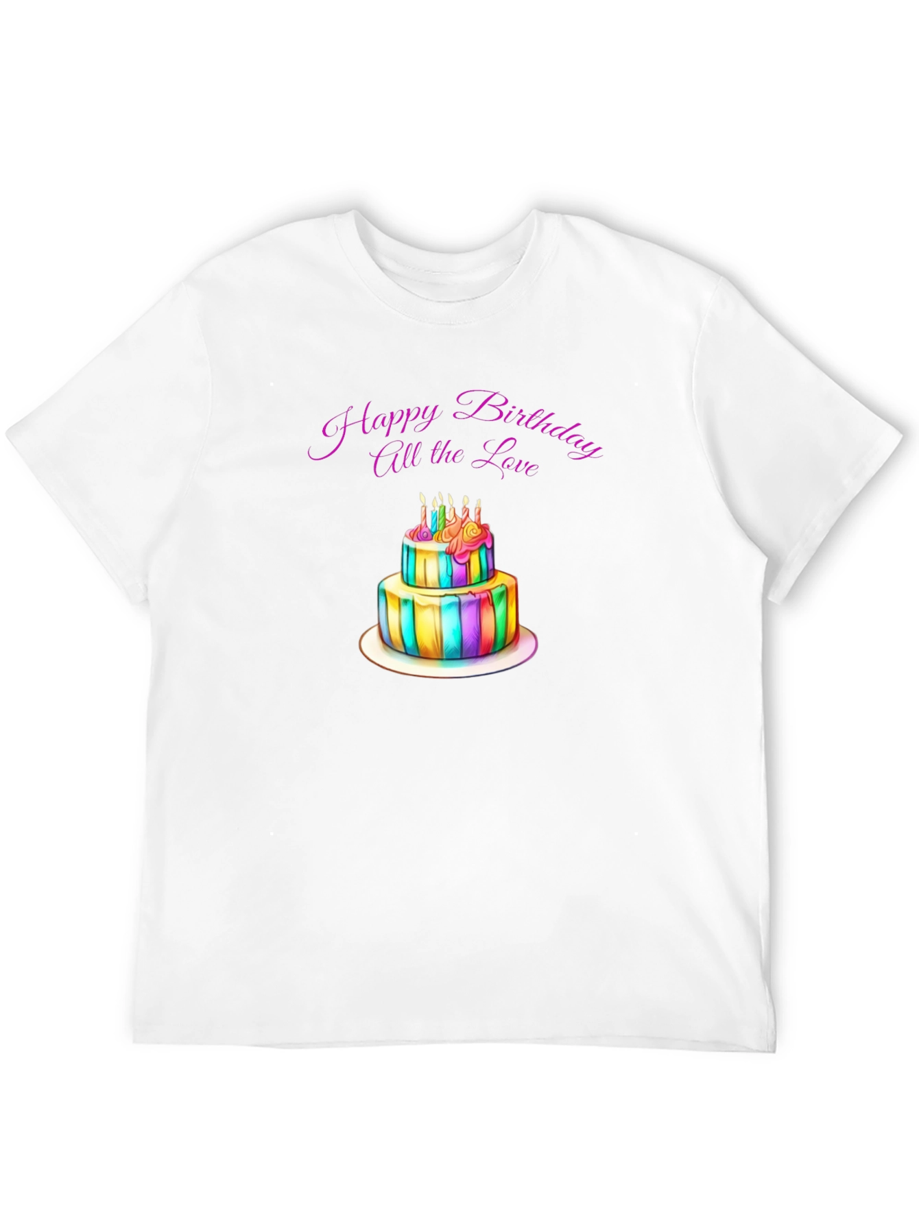 Black Birthday Cake Graphic Black T-Shirt view 12