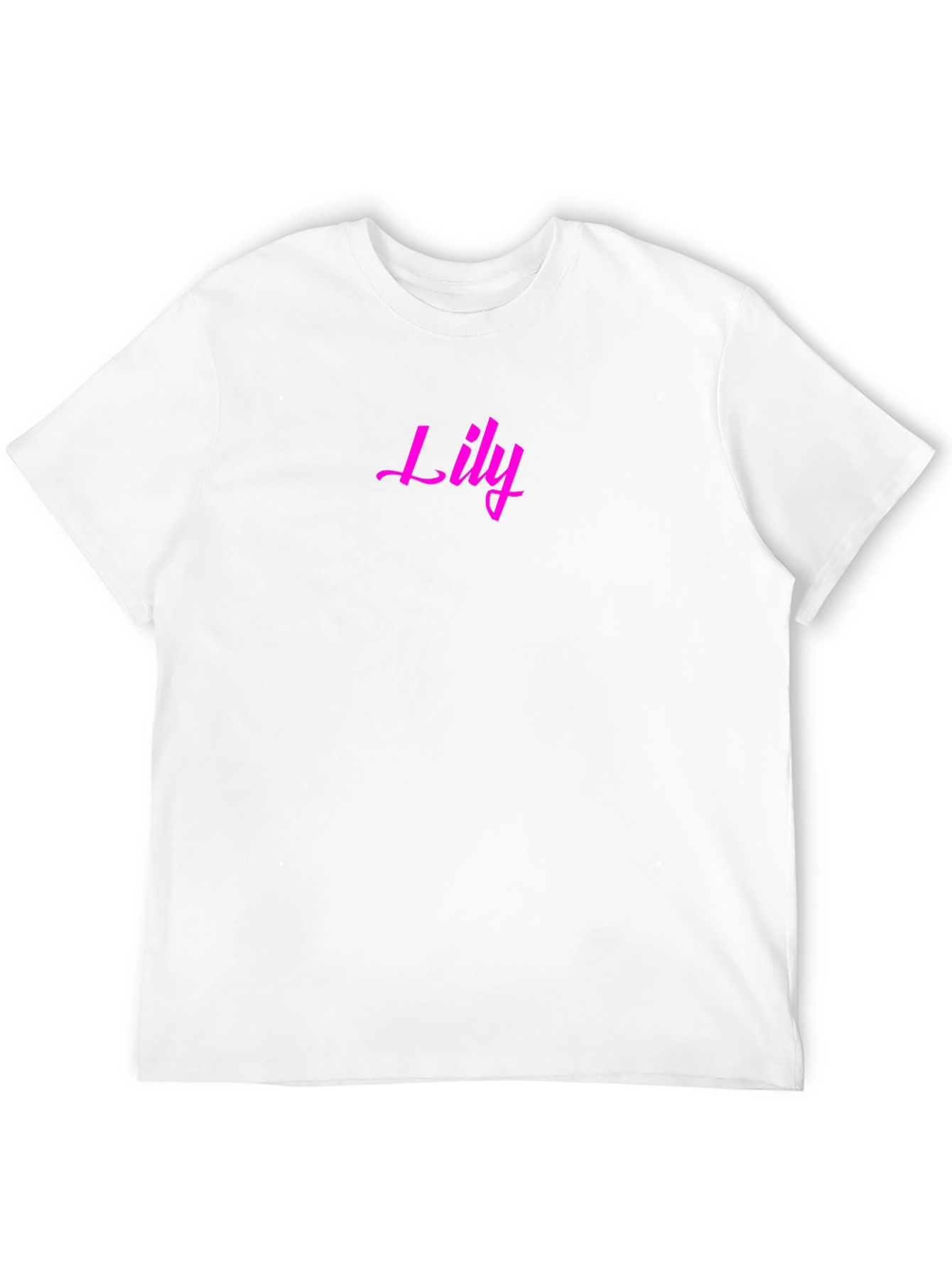 Black Lily Pink Text Black T-Shirt view 12