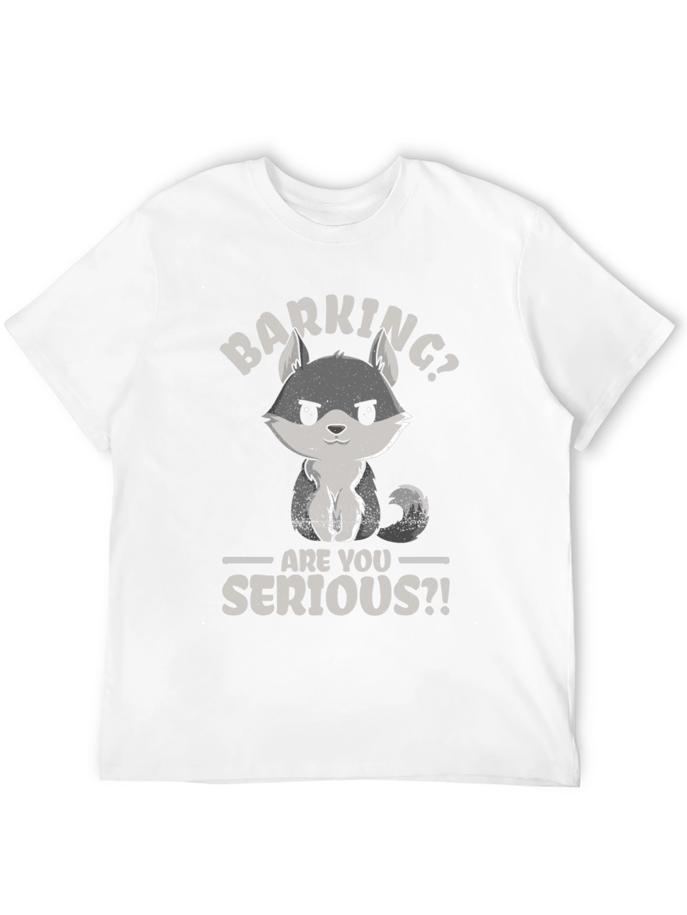 Black Barking? Are You Serious?! Funny Wolf Graphic T-Shirt view 12