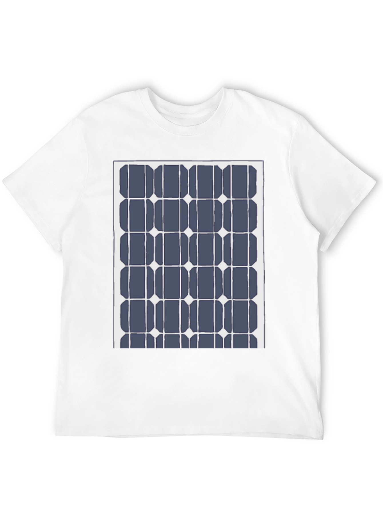 Black Solar Panel Grid Black Tee view 12