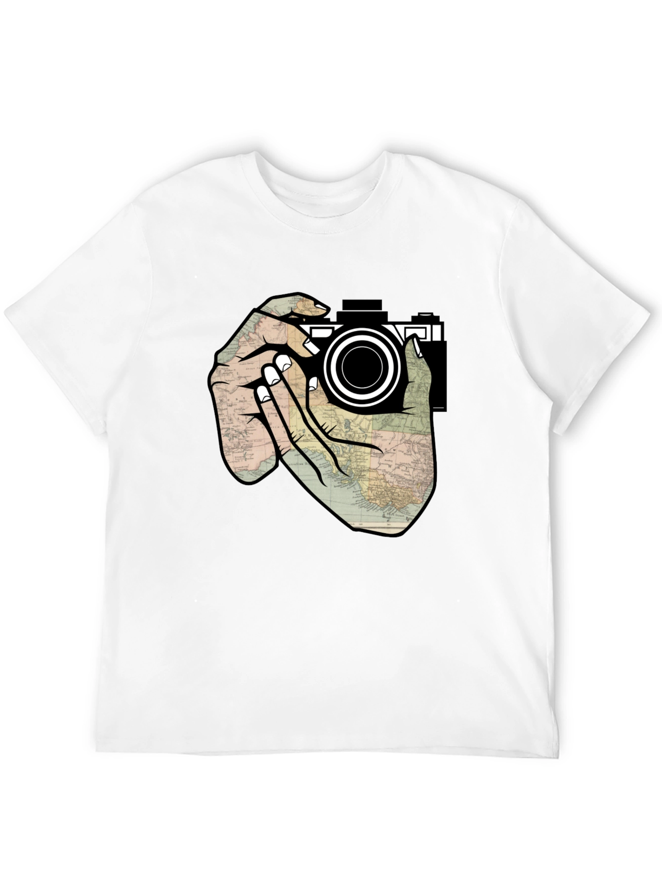 Black Photographer's Map T-Shirt view 12