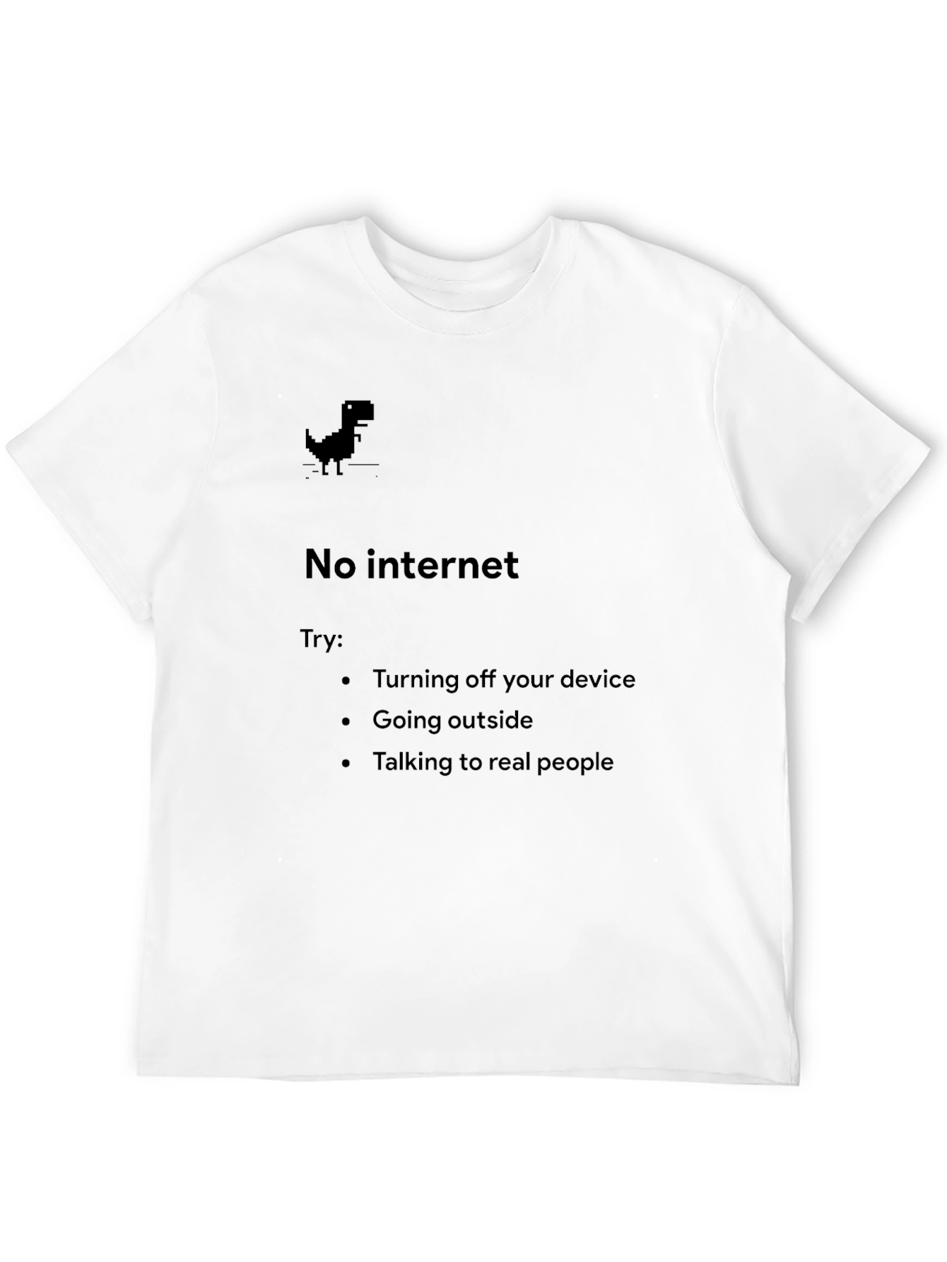 Black No Internet T-Shirt - Funny Tech Humor Tee view 12
