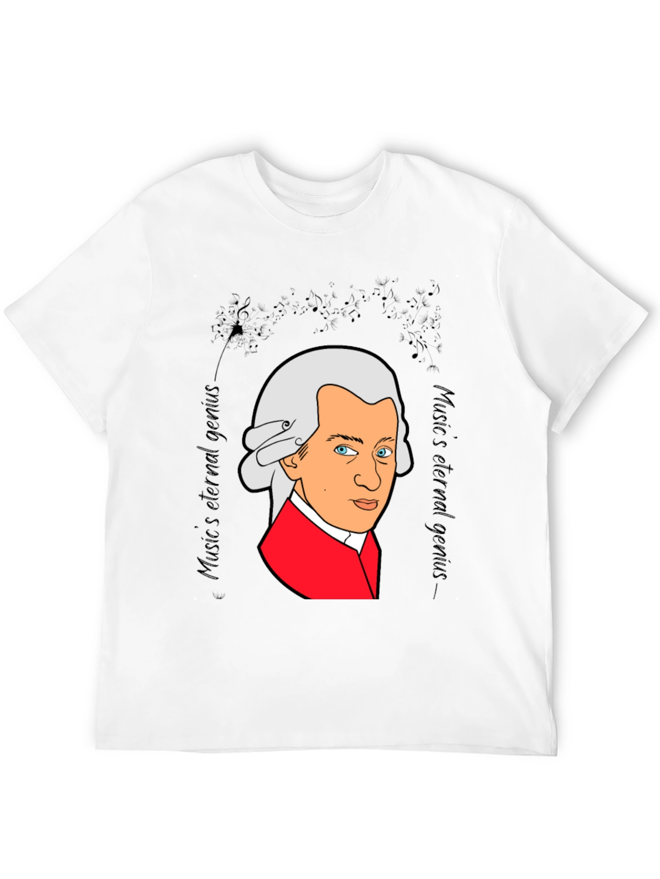 Black Mozart Music Genius Black T-Shirt view 12