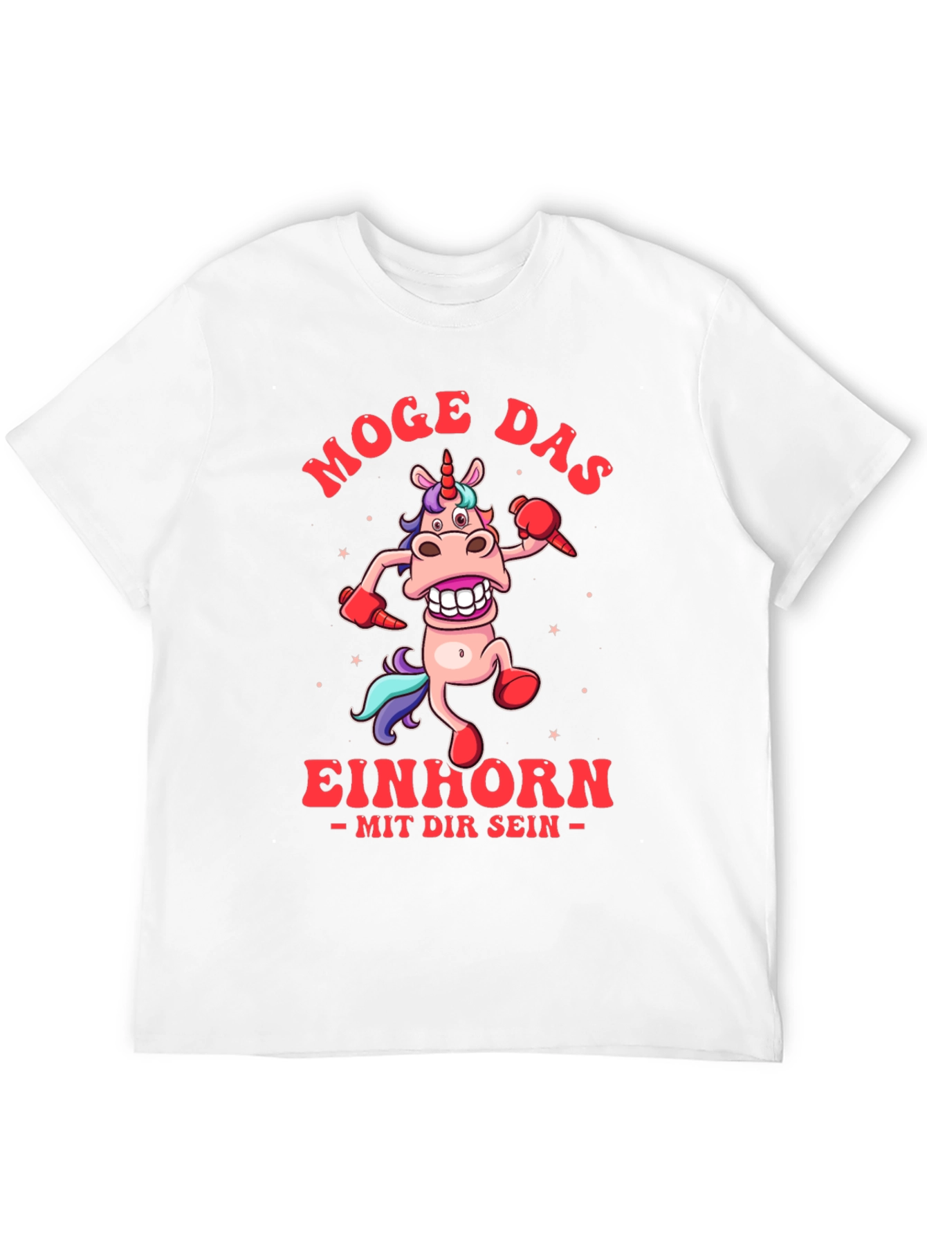 Black Funny Unicorn T-Shirt - Moge Das Einhorn view 12
