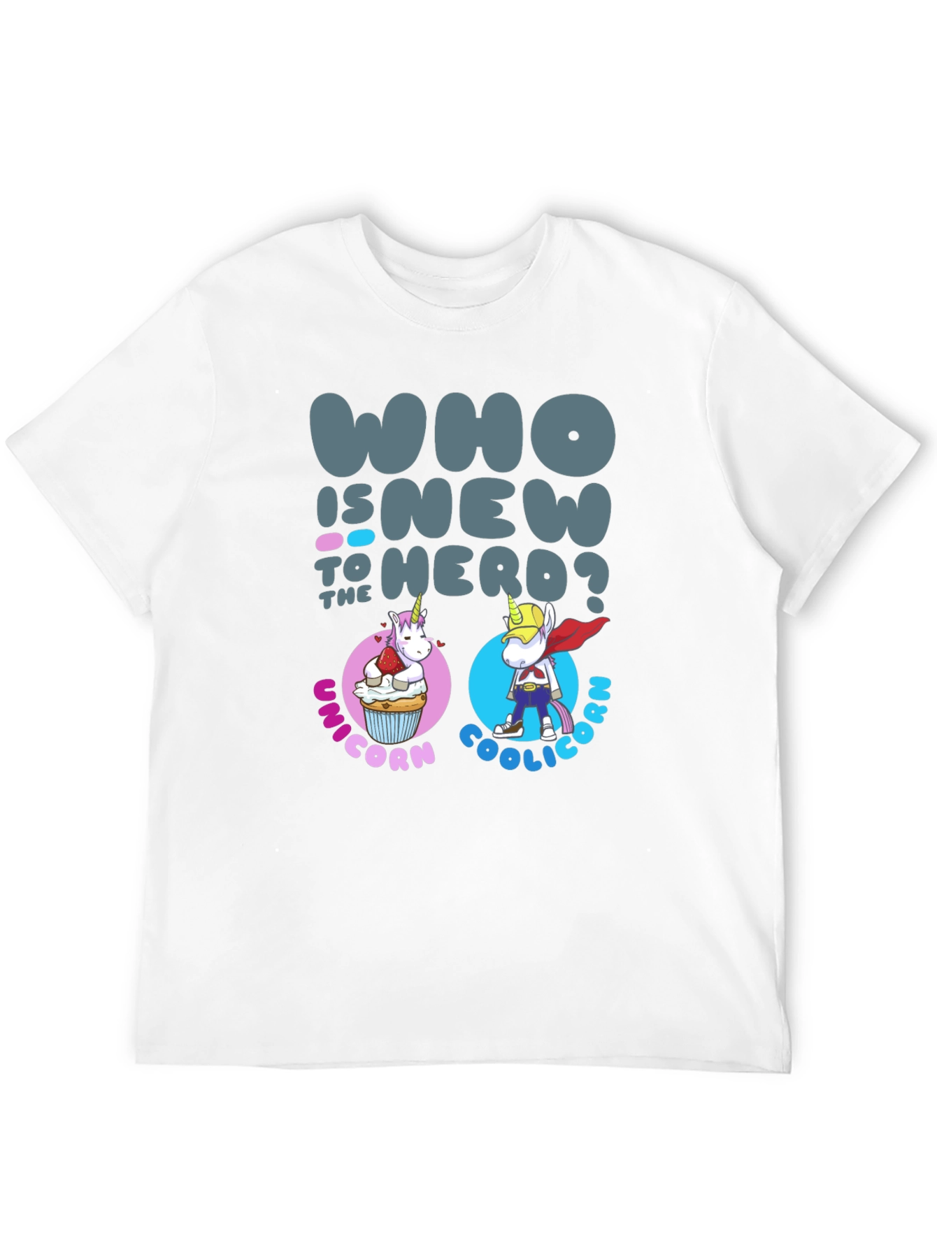 Black Unicorn & Coolicorn Tee: Who is New to Herd T-Shirt view 12