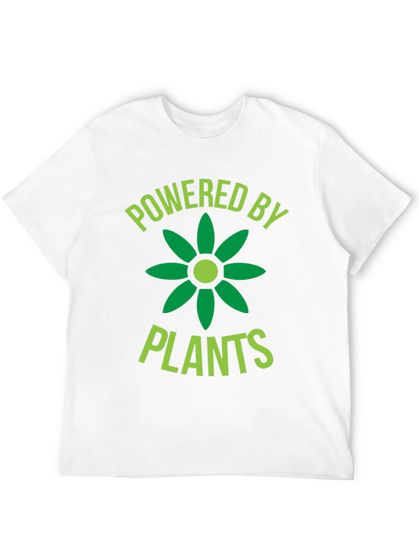 Black Powered By Plants Graphic Tee - Vegan T-Shirt view 12