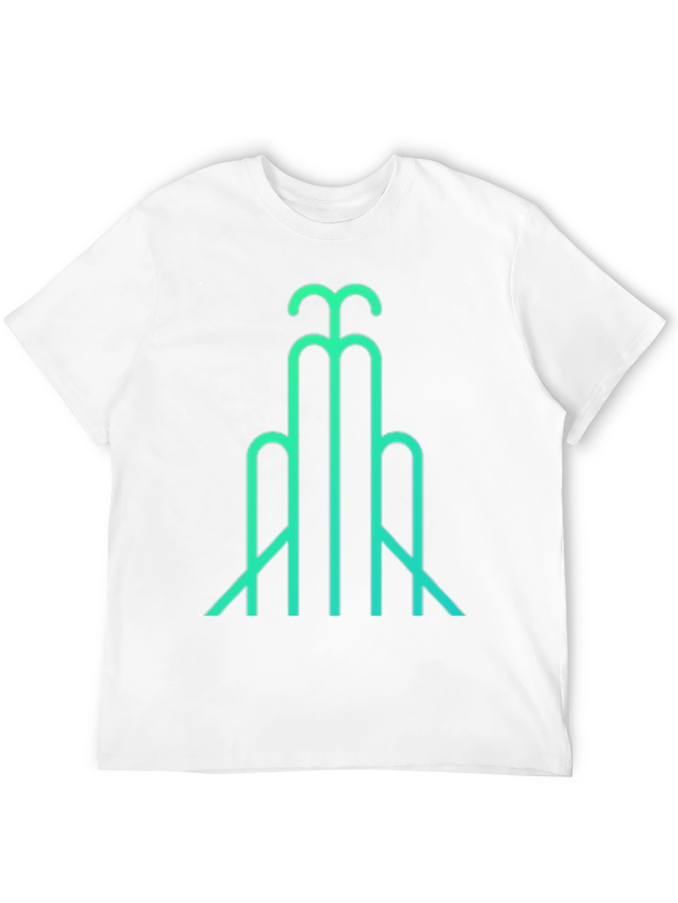 Black Abstract Line Art T-Shirt - Modern Geometric Design view 12